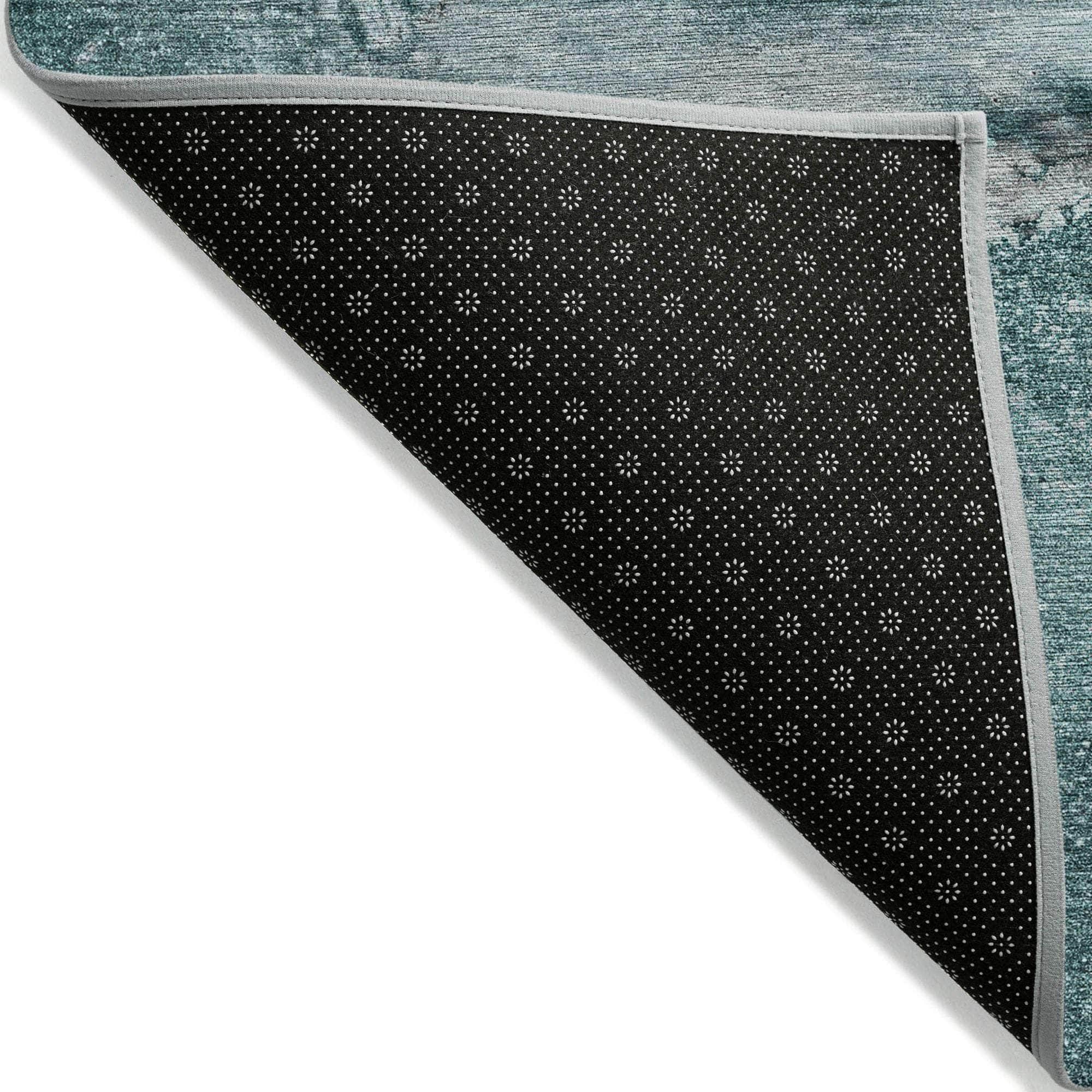 Machine Made ACN524 Teal  Rugs #color_teal 