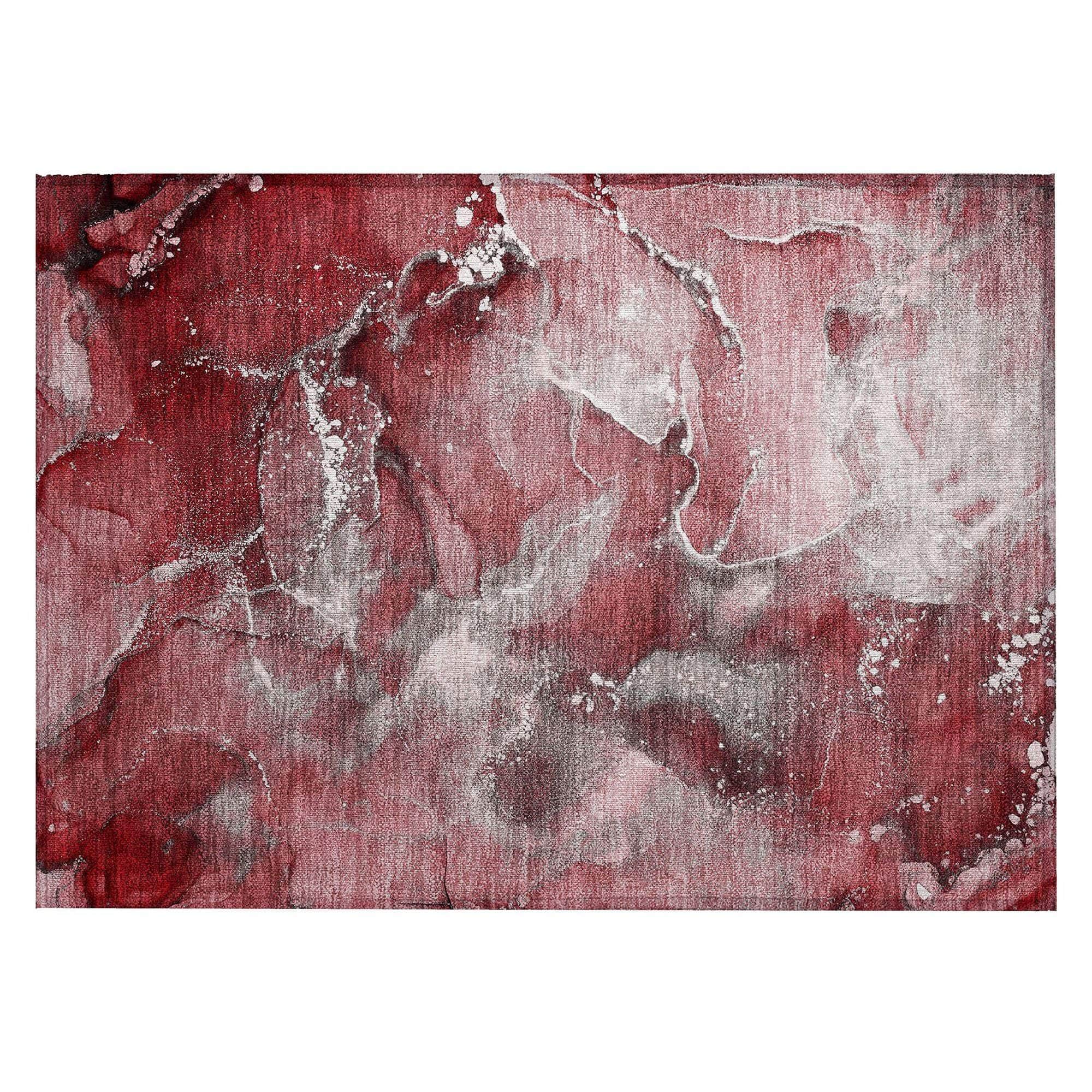 Machine Made ACN518 Merlot Red Rugs #color_merlot red