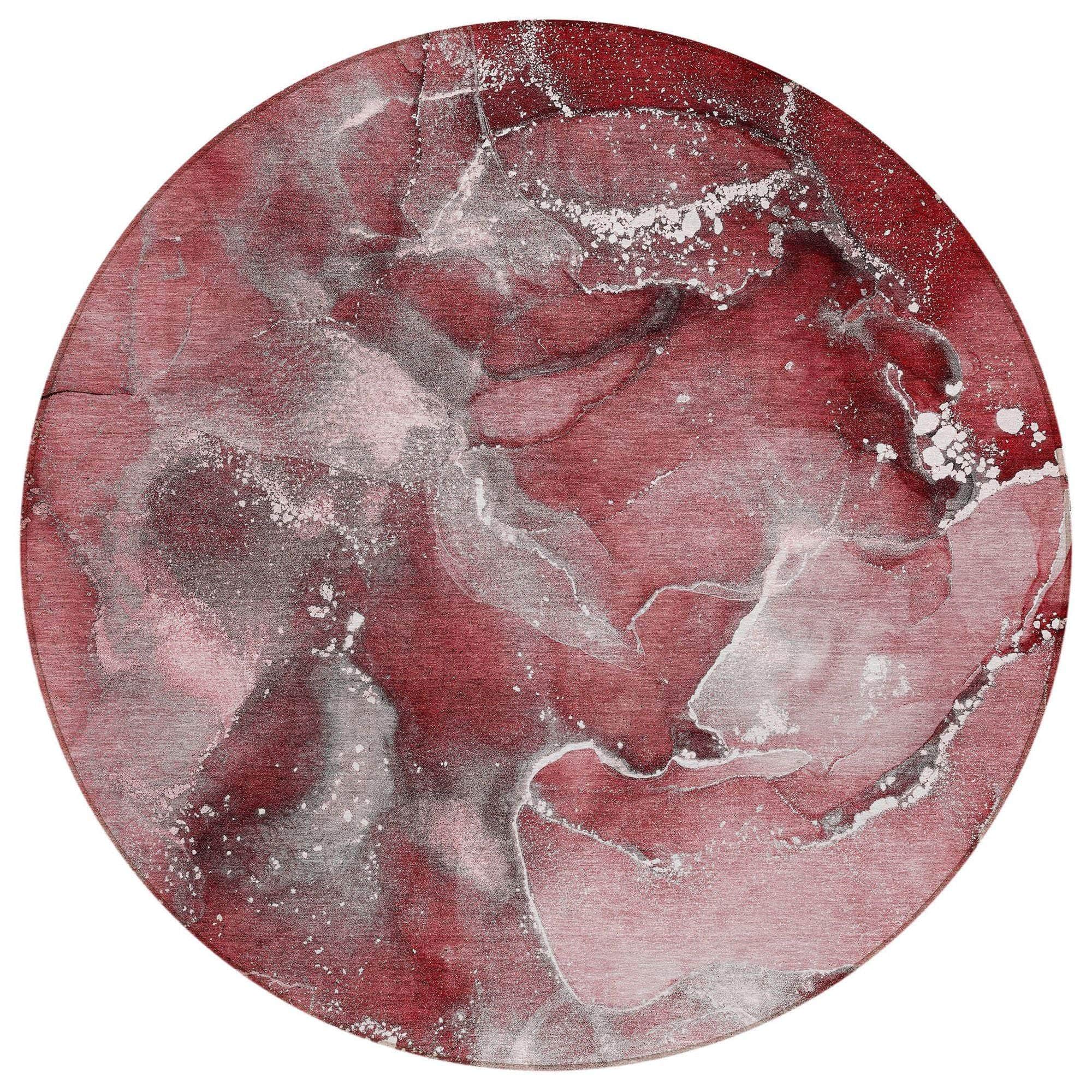 Machine Made ACN518 Merlot Red Rugs #color_merlot red