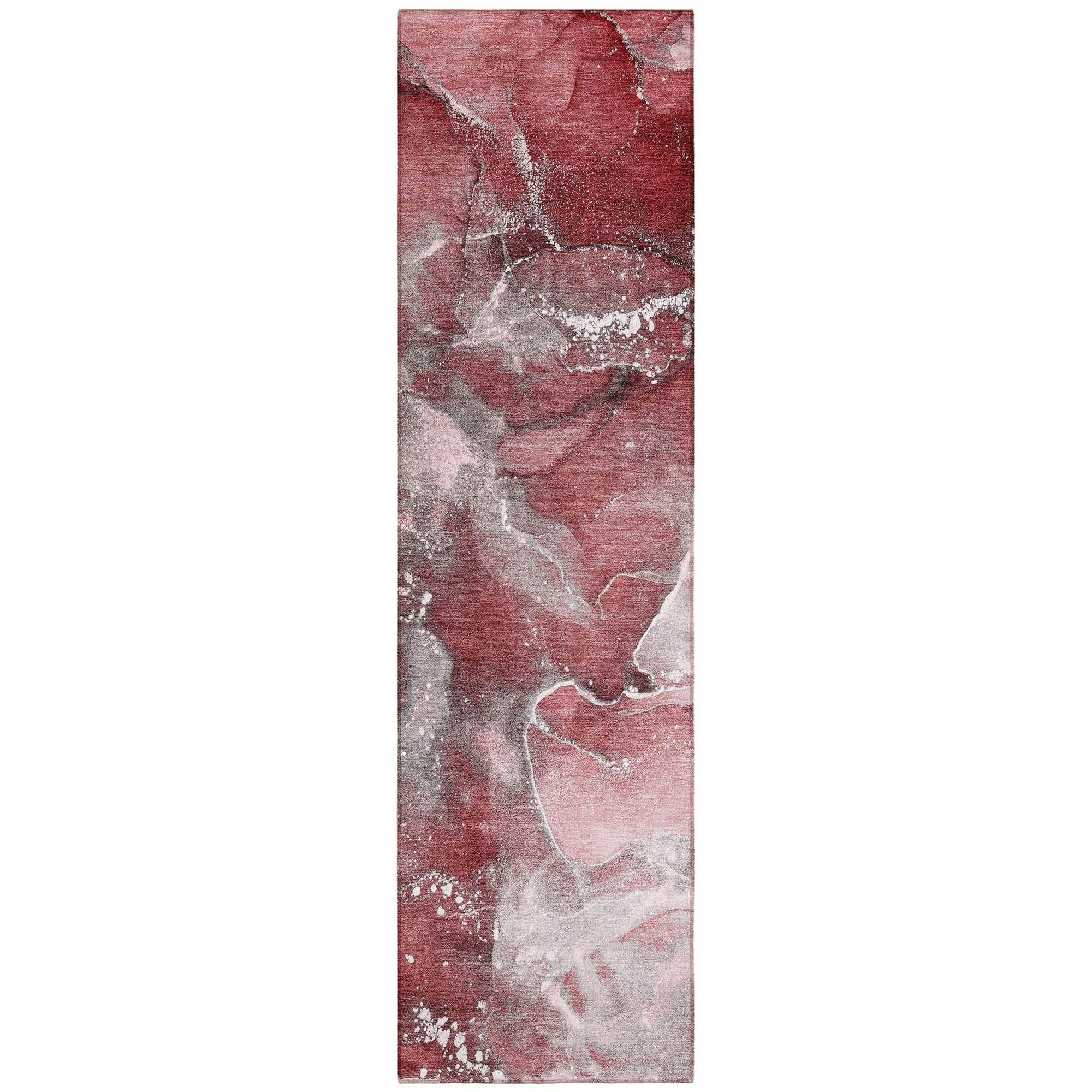 Machine Made ACN518 Merlot Red Rugs #color_merlot red