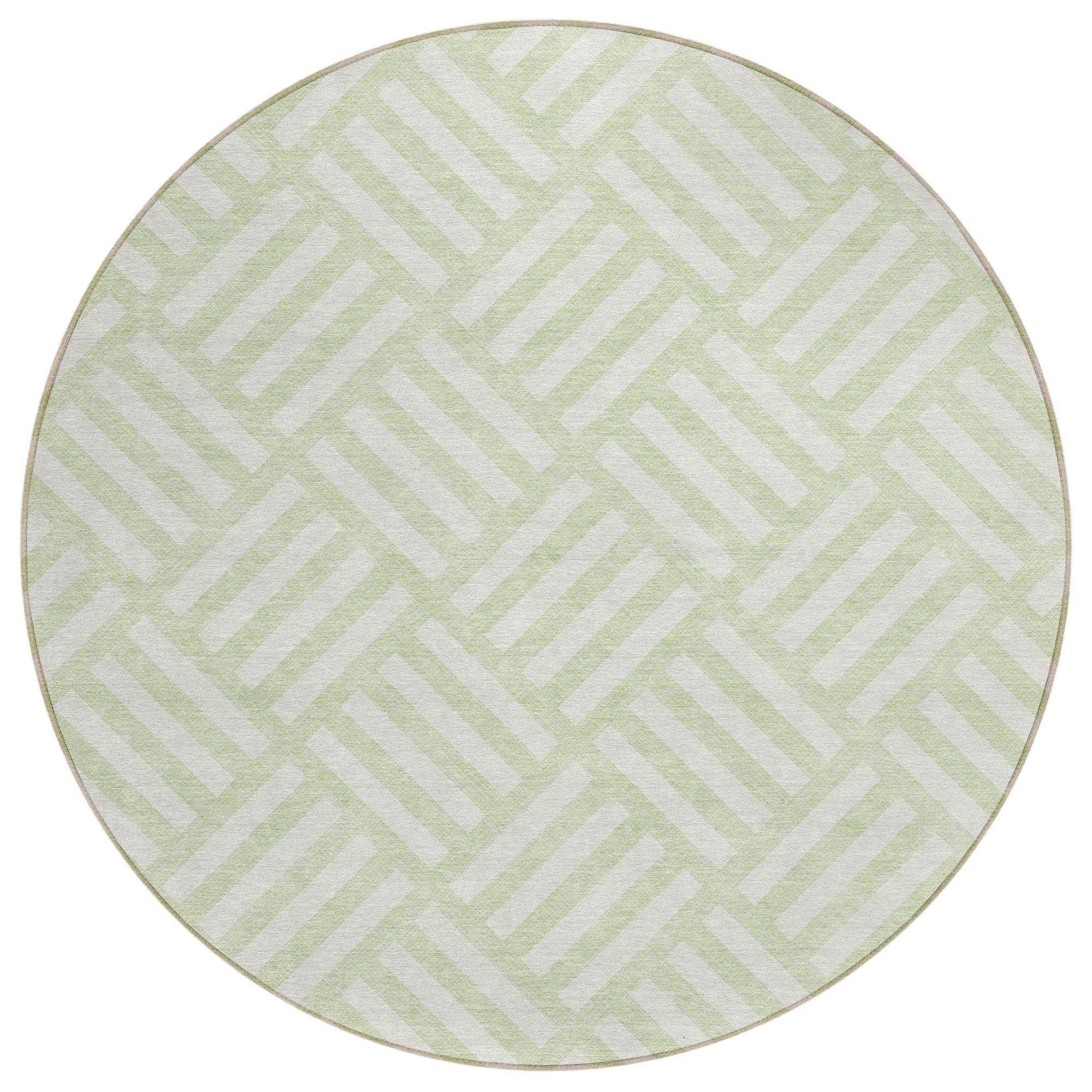 Machine Made ACN620 Mint Green Rugs 