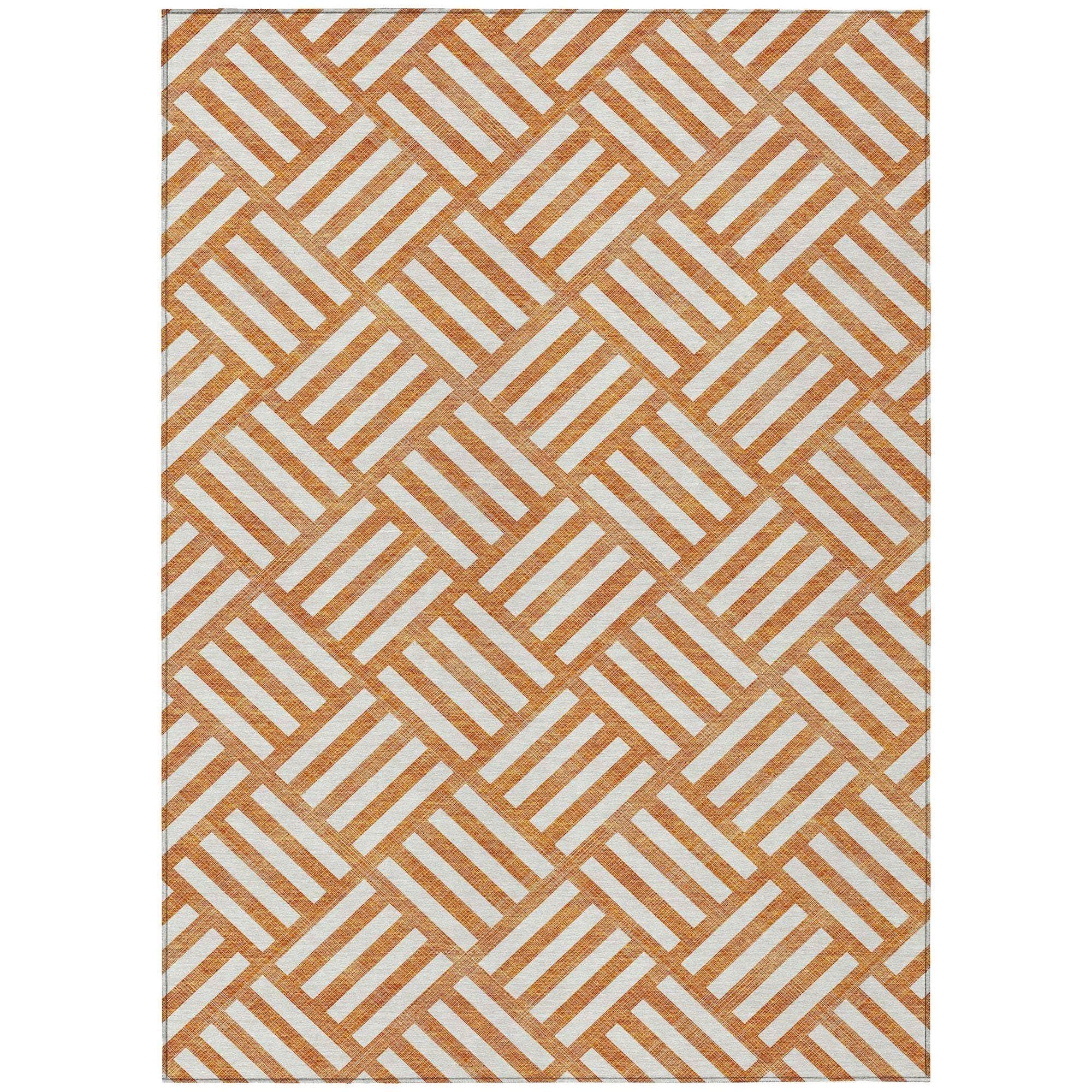 Machine Made ACN620 Orange  Rugs #color_orange 