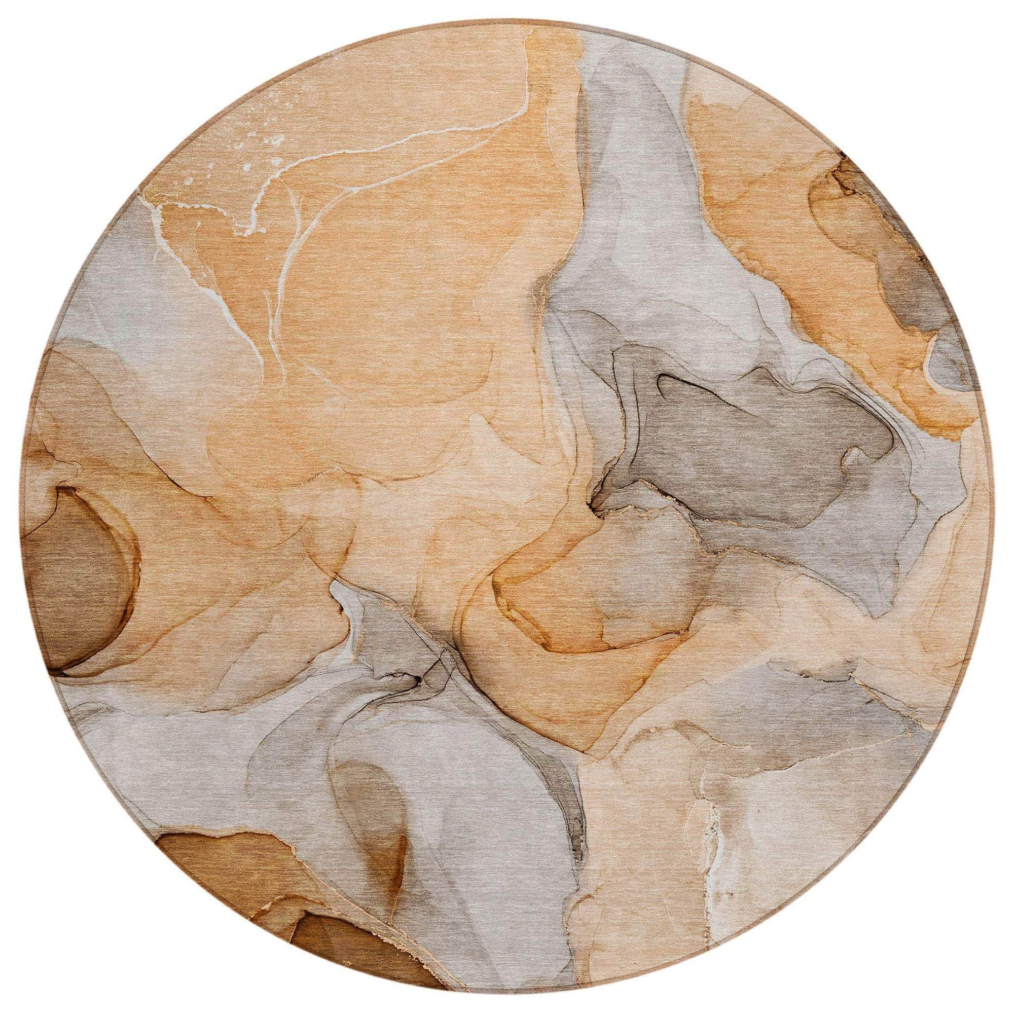 Machine Made ACN504 Orange  Rugs #color_orange 