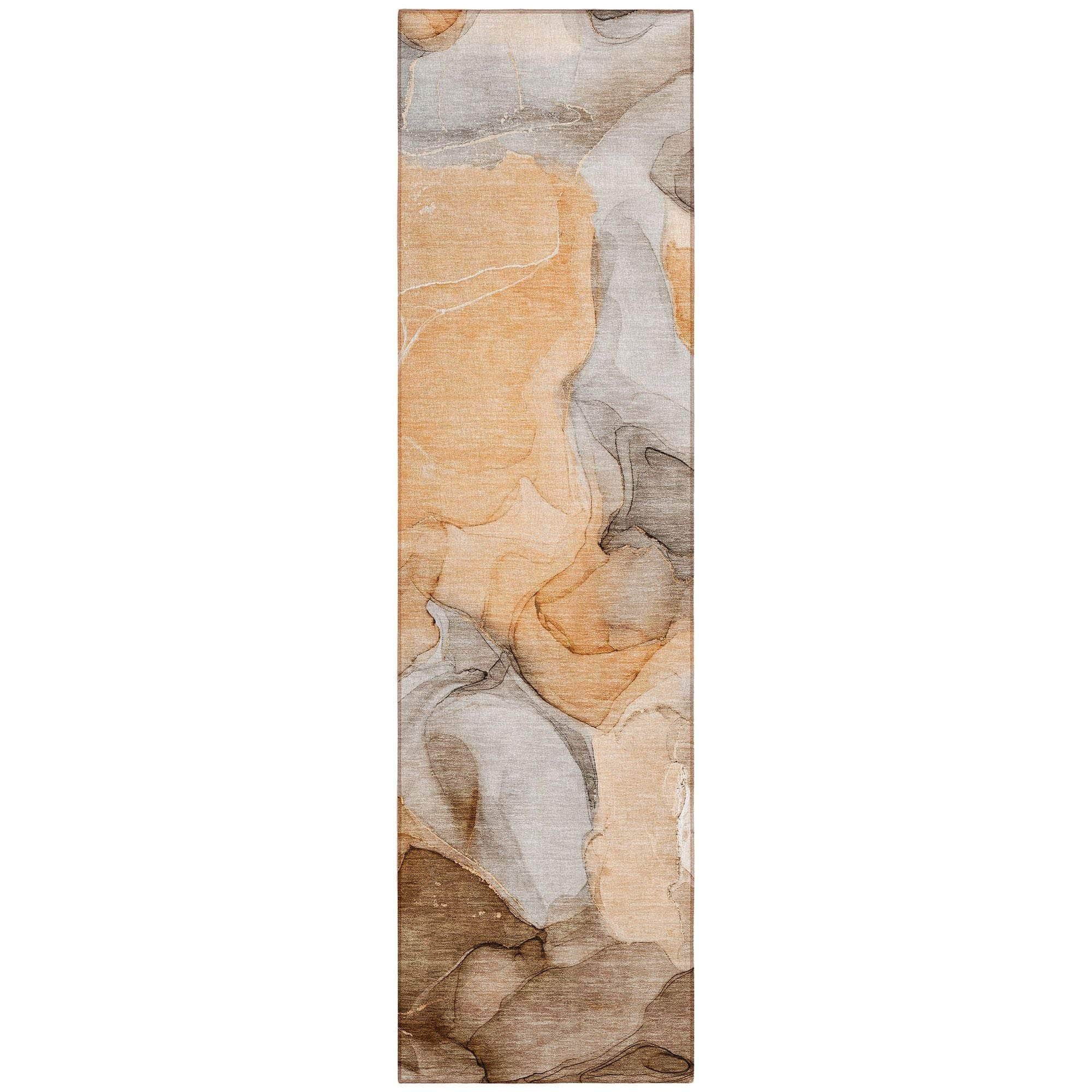 Machine Made ACN504 Orange  Rugs #color_orange 