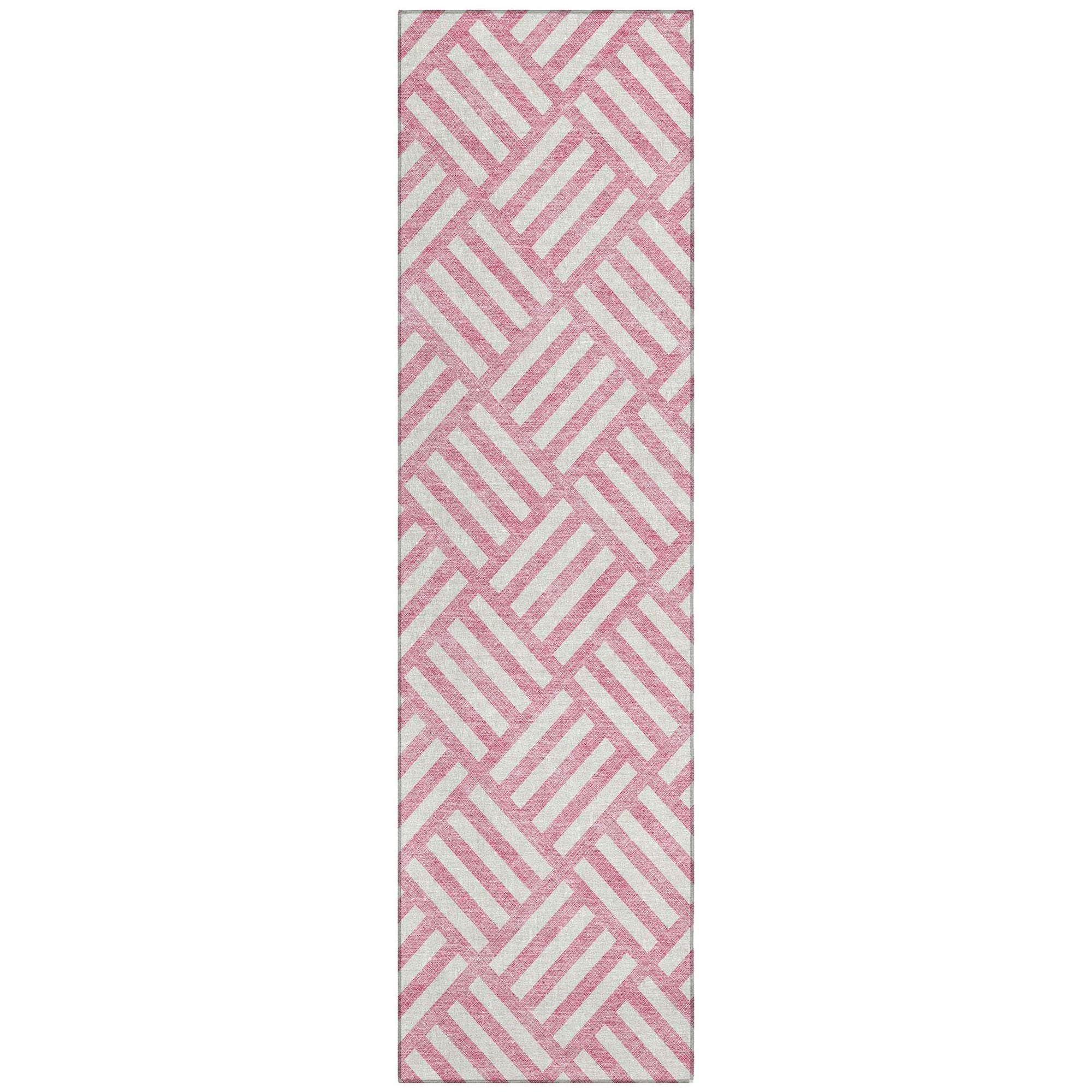 Machine Made ACN620 Pink  Rugs 