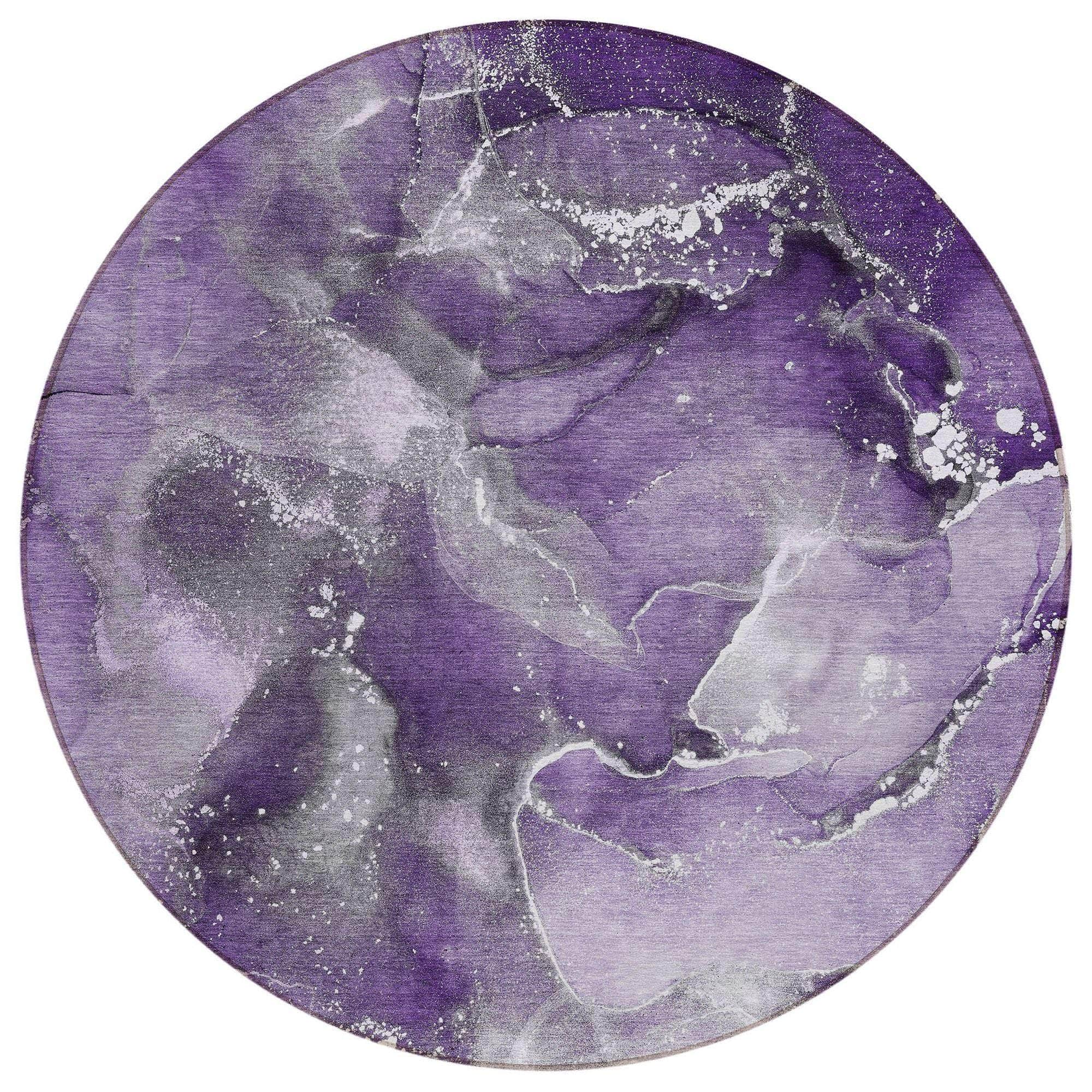 Machine Made ACN518 Purple  Rugs #color_purple 