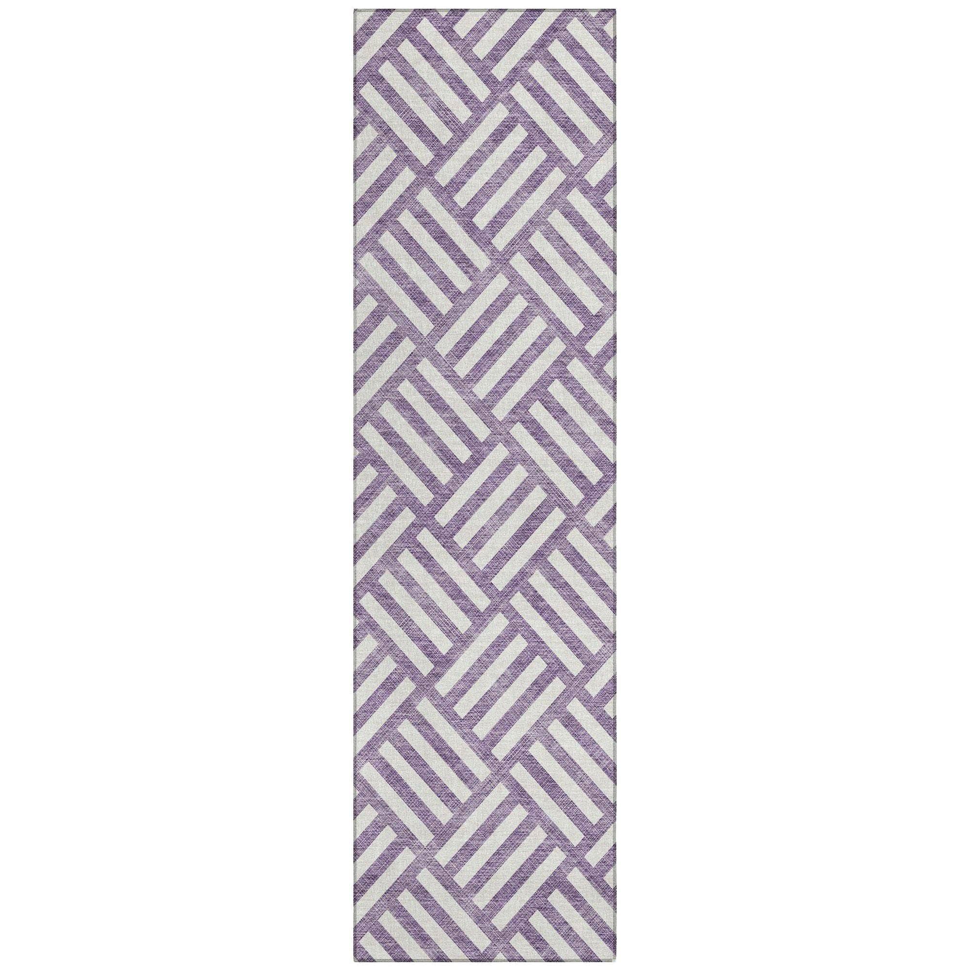 Machine Made ACN620 Purple  Rugs 