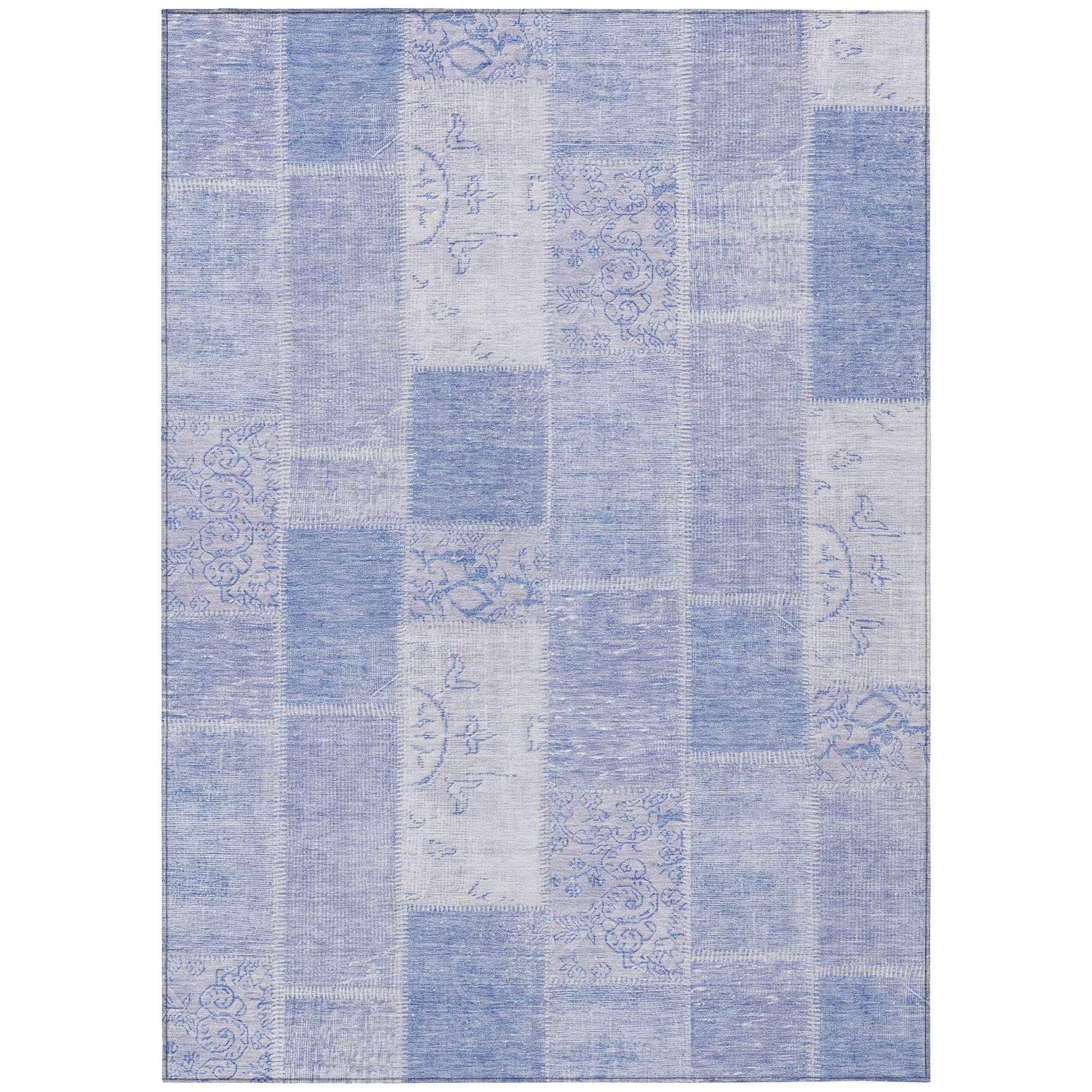 Machine Made ACN631 Sky Blue Rugs 