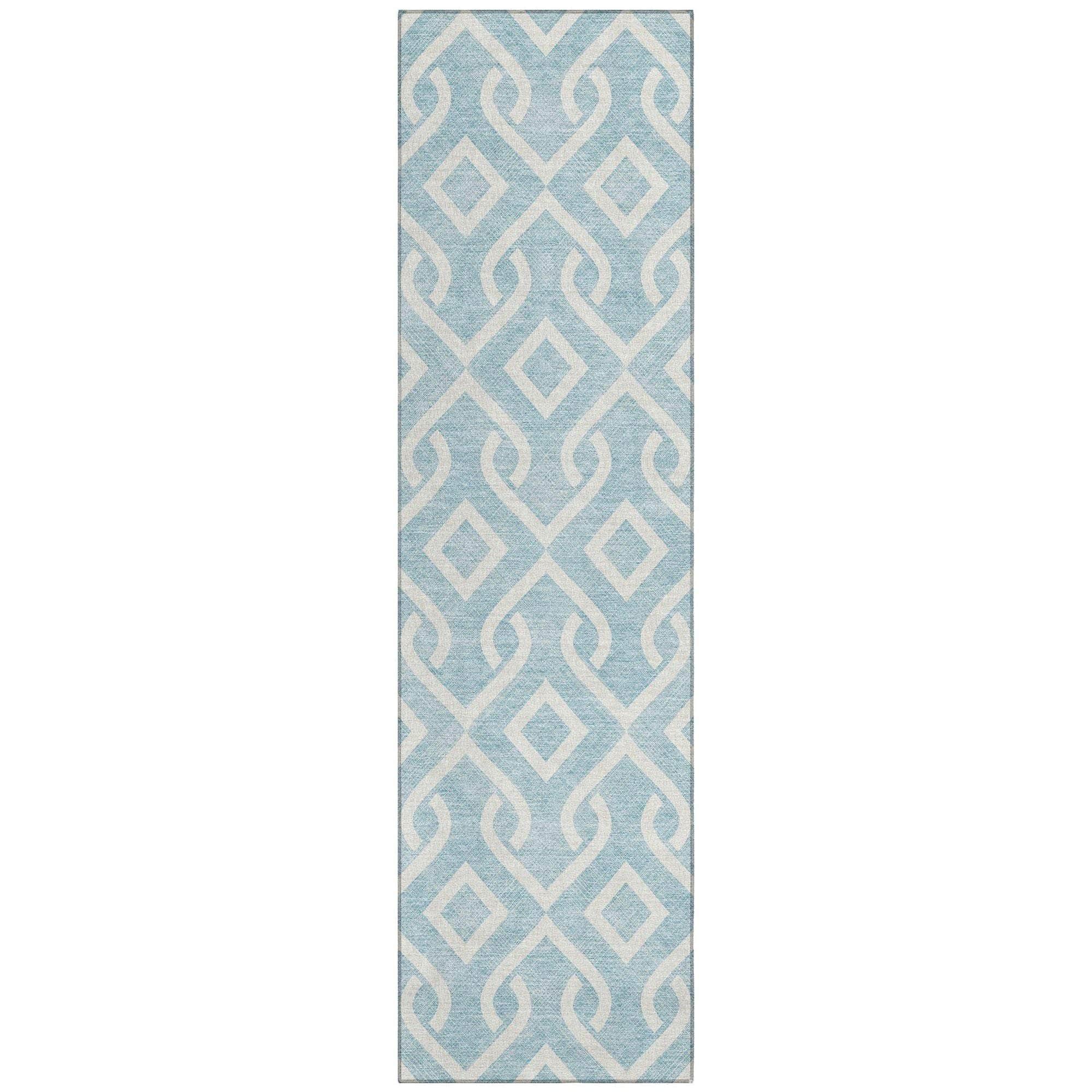 Machine Made ACN621 Sky Blue Rugs 