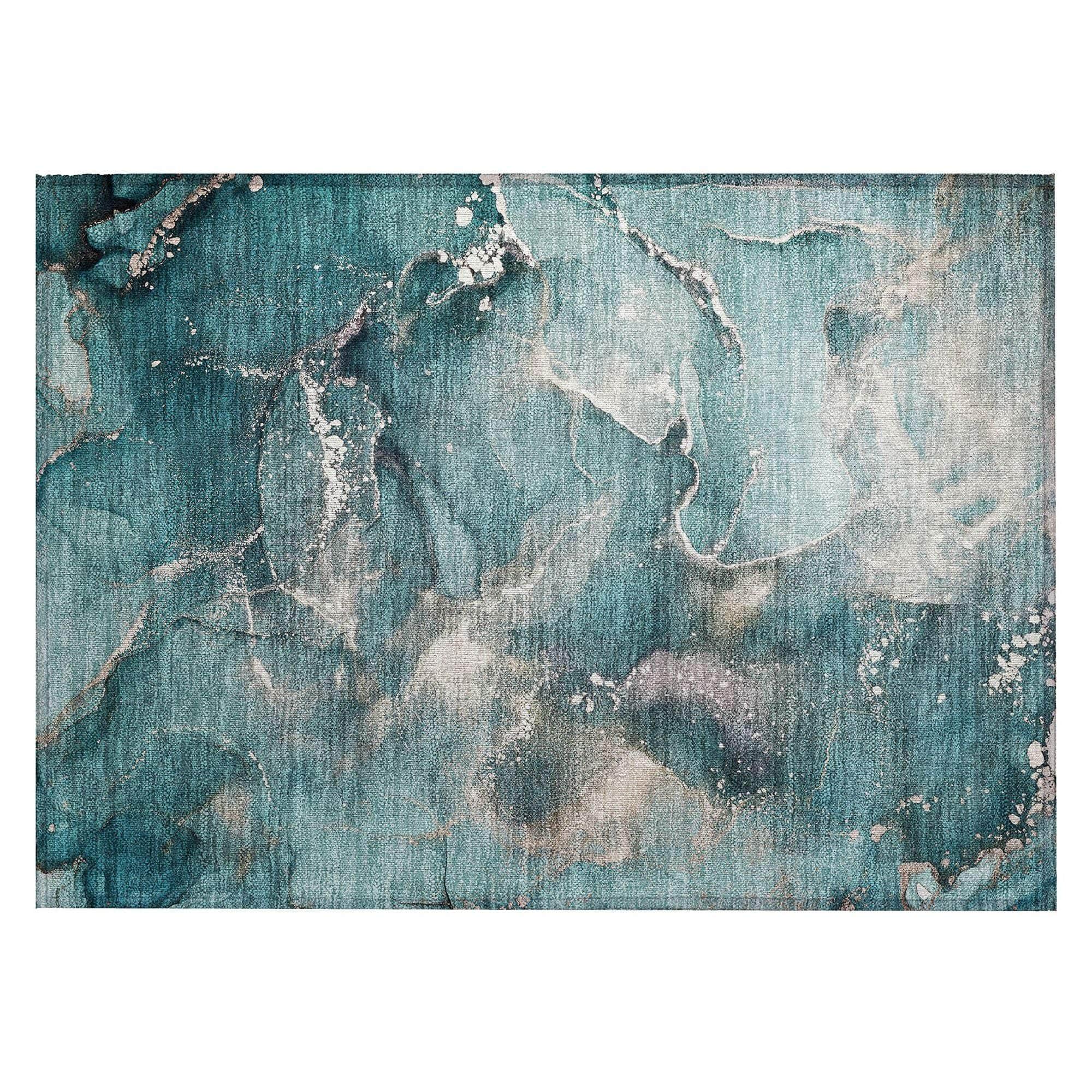 Machine Made ACN518 Teal  Rugs #color_teal 