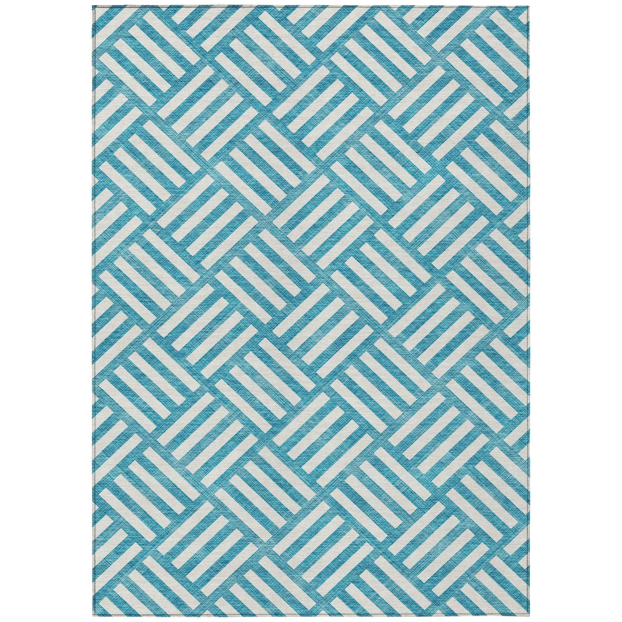 Machine Made ACN620 Teal  Rugs #color_teal 