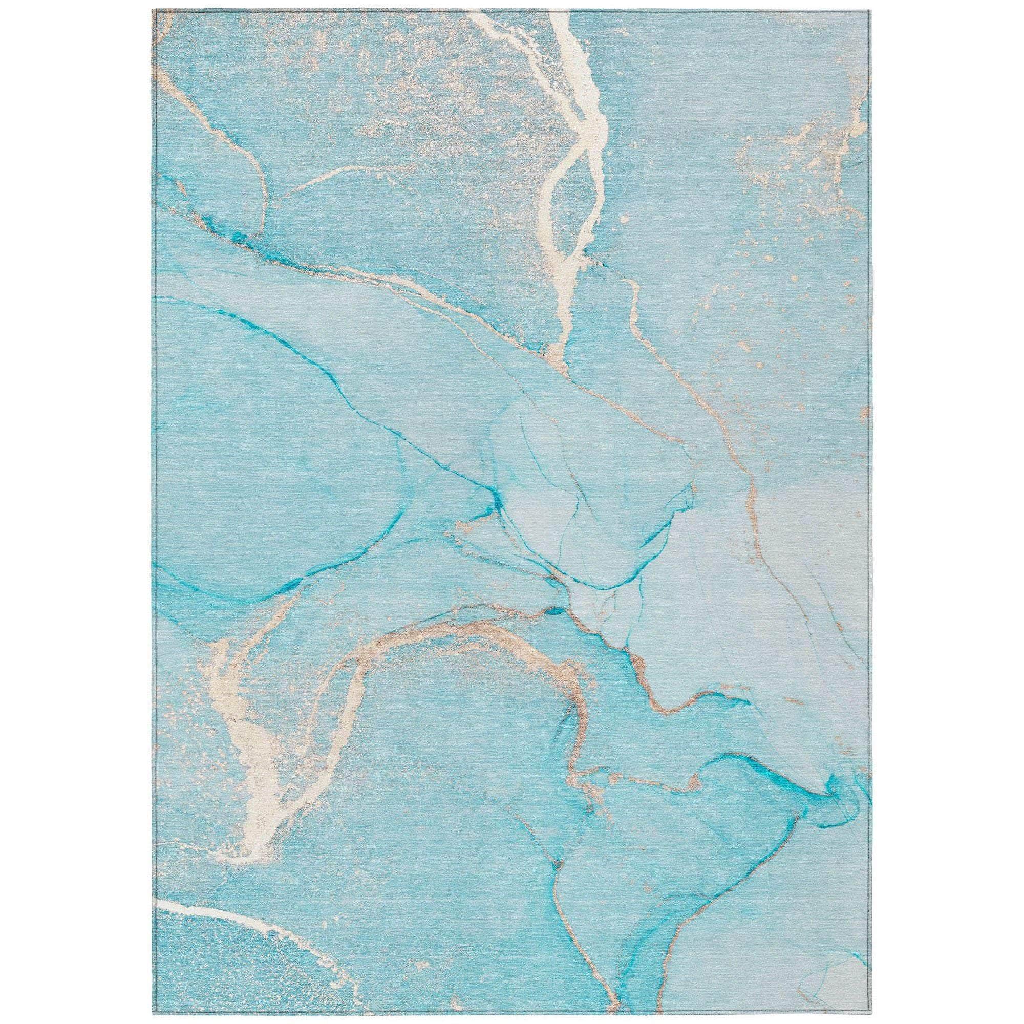 Machine Made ACN510 Teal  Rugs #color_teal 