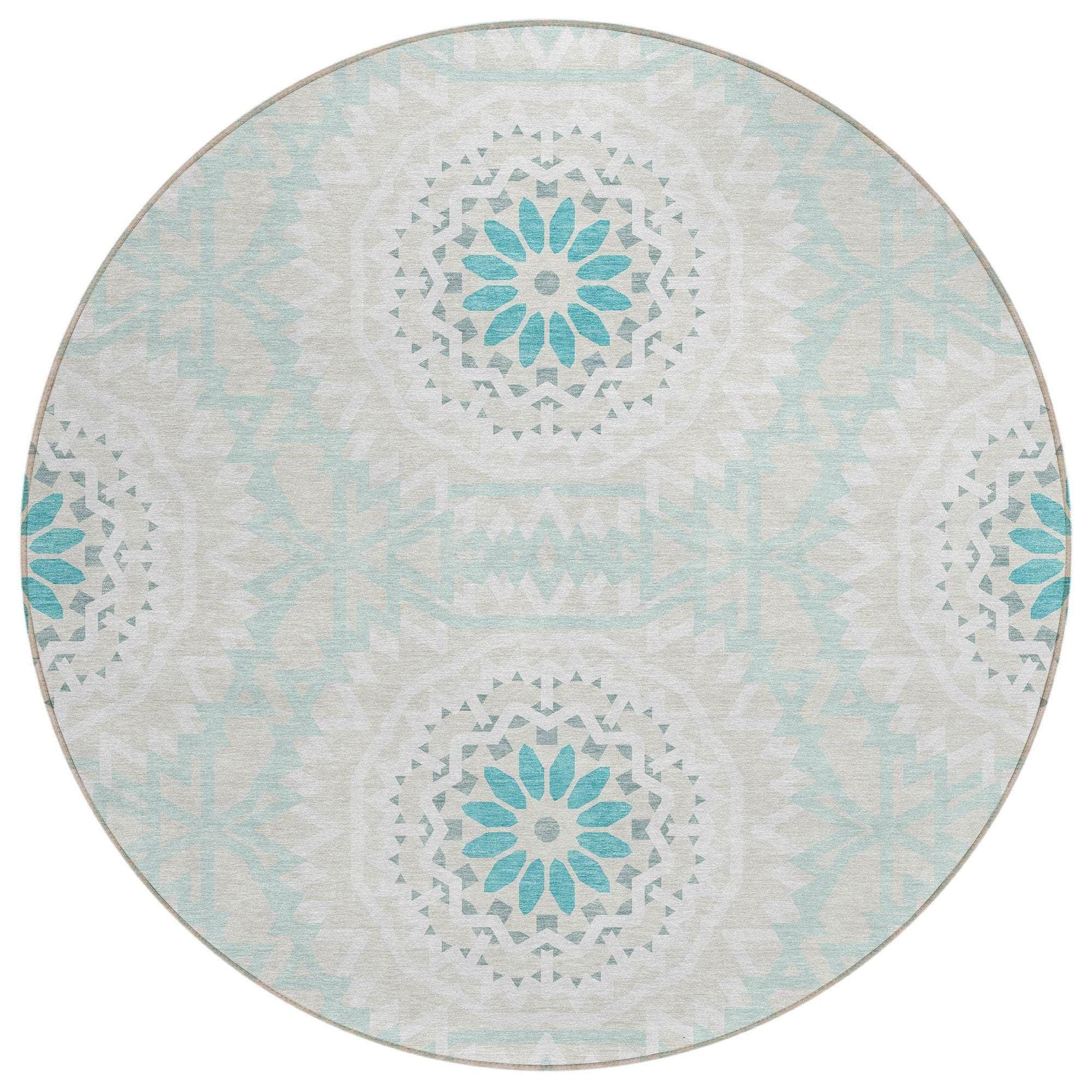 Machine Made ACN619 Teal  Rugs #color_teal 