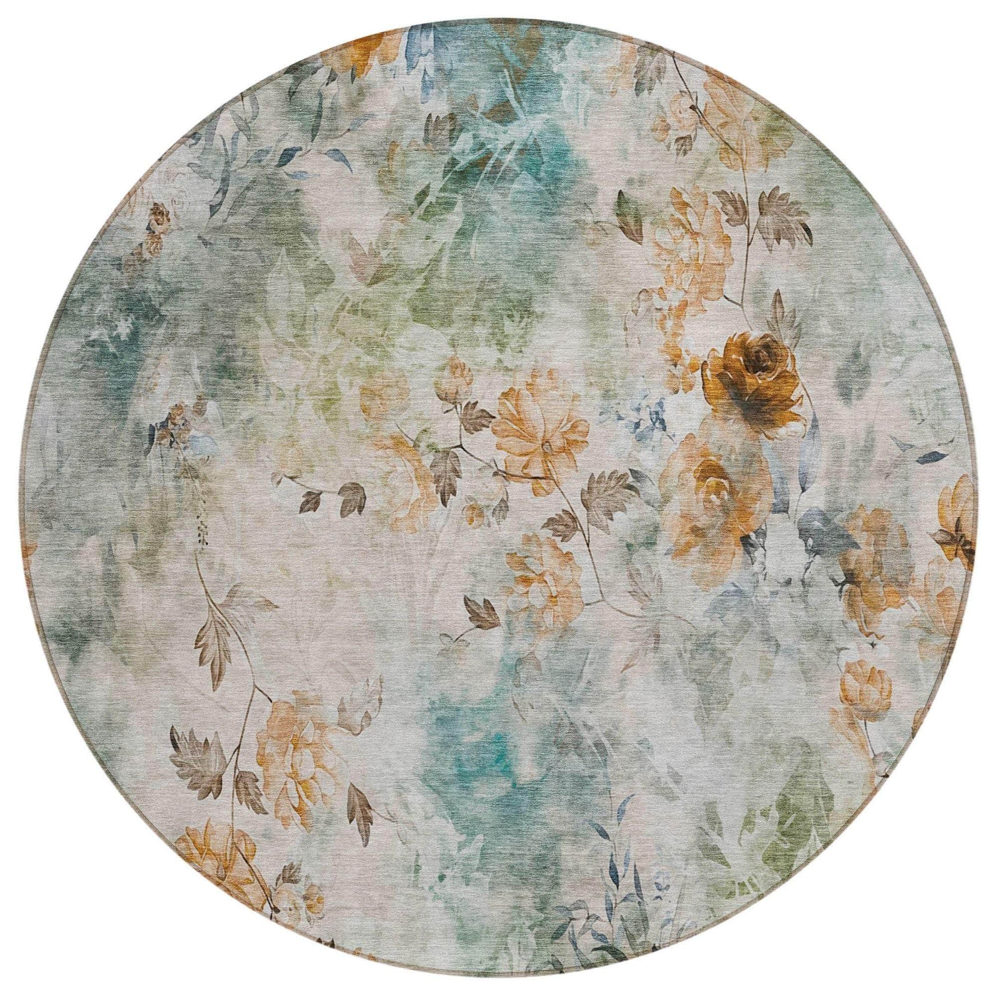 Machine Made ACN724 Teal  Rugs #color_teal 