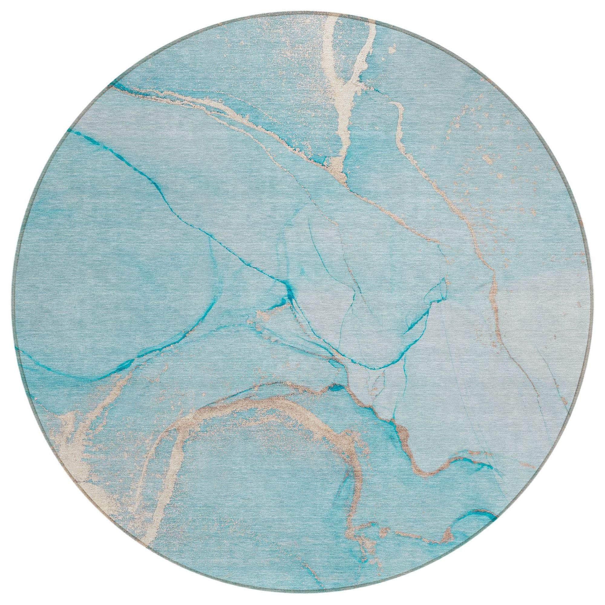 Machine Made ACN510 Teal  Rugs #color_teal 