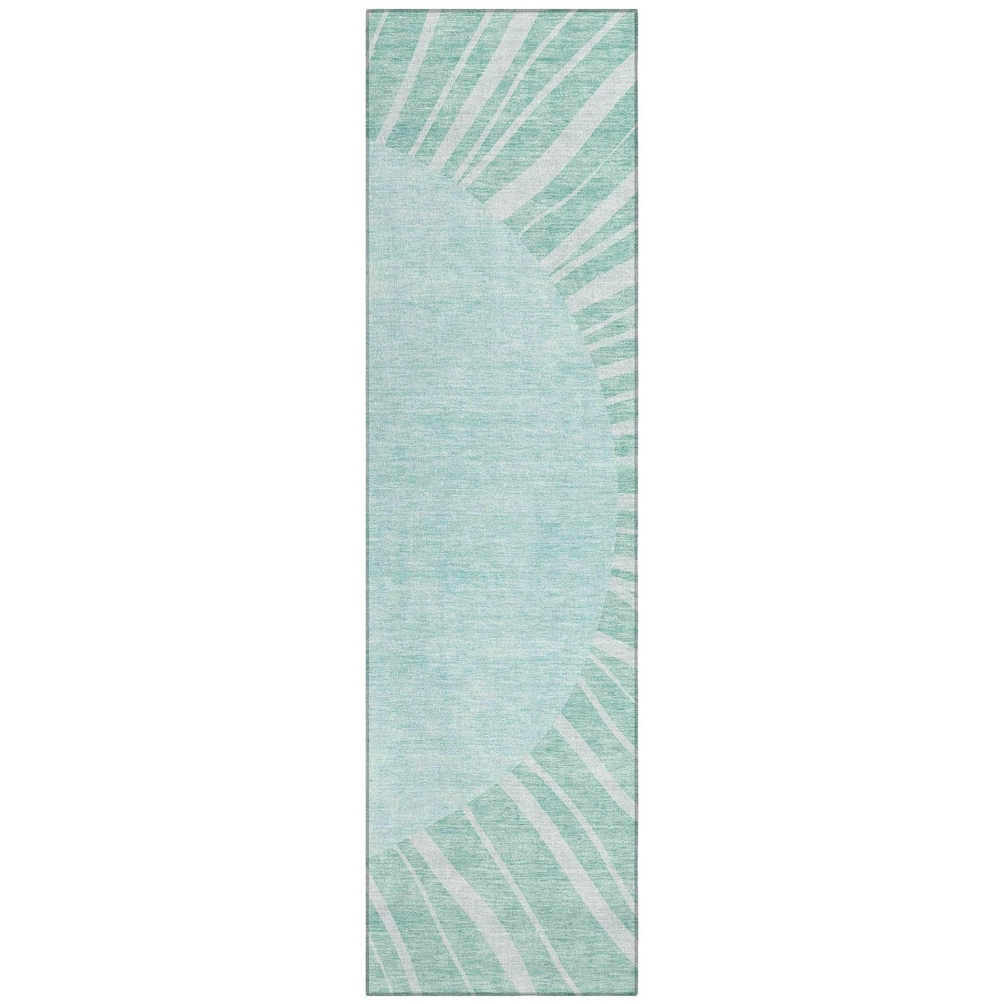 Machine Made ACN668 Teal  Rugs #color_teal 