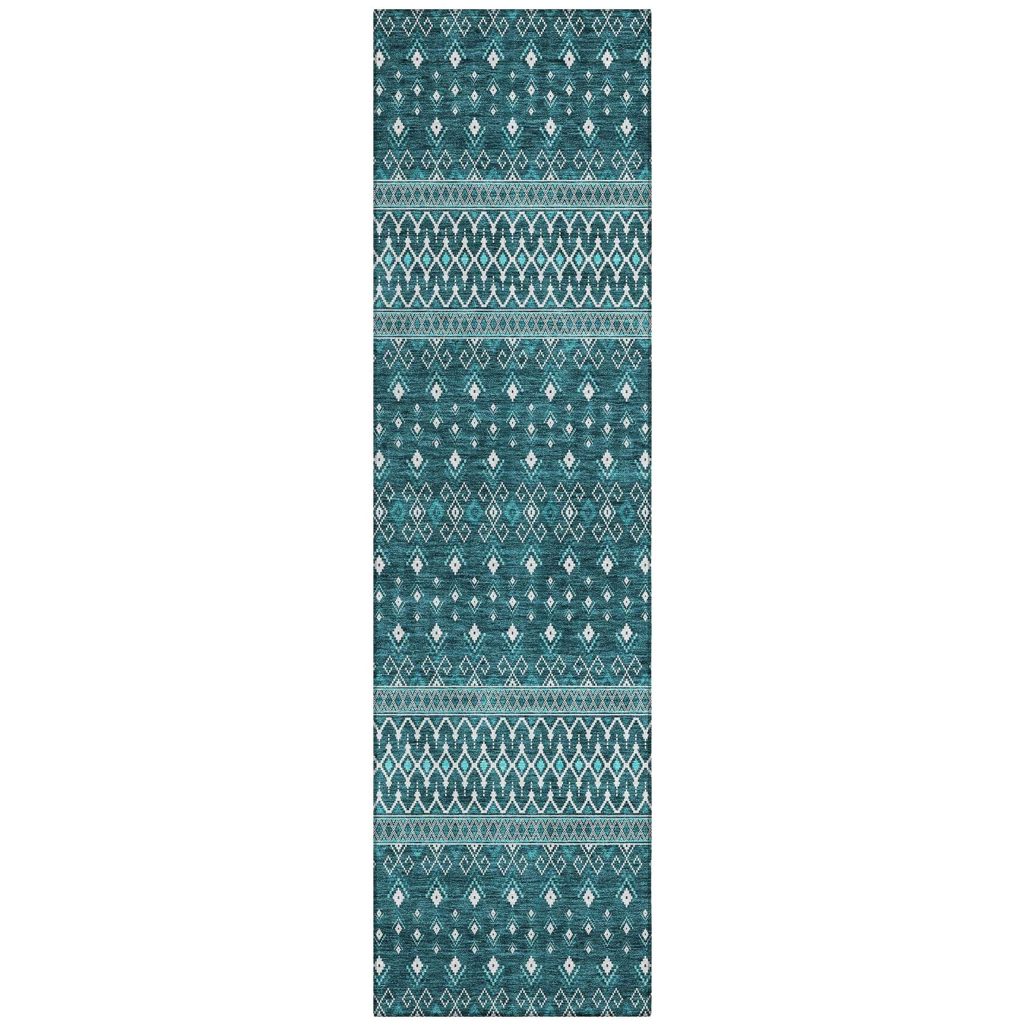 Machine Made ACN708 Teal  Rugs #color_teal 