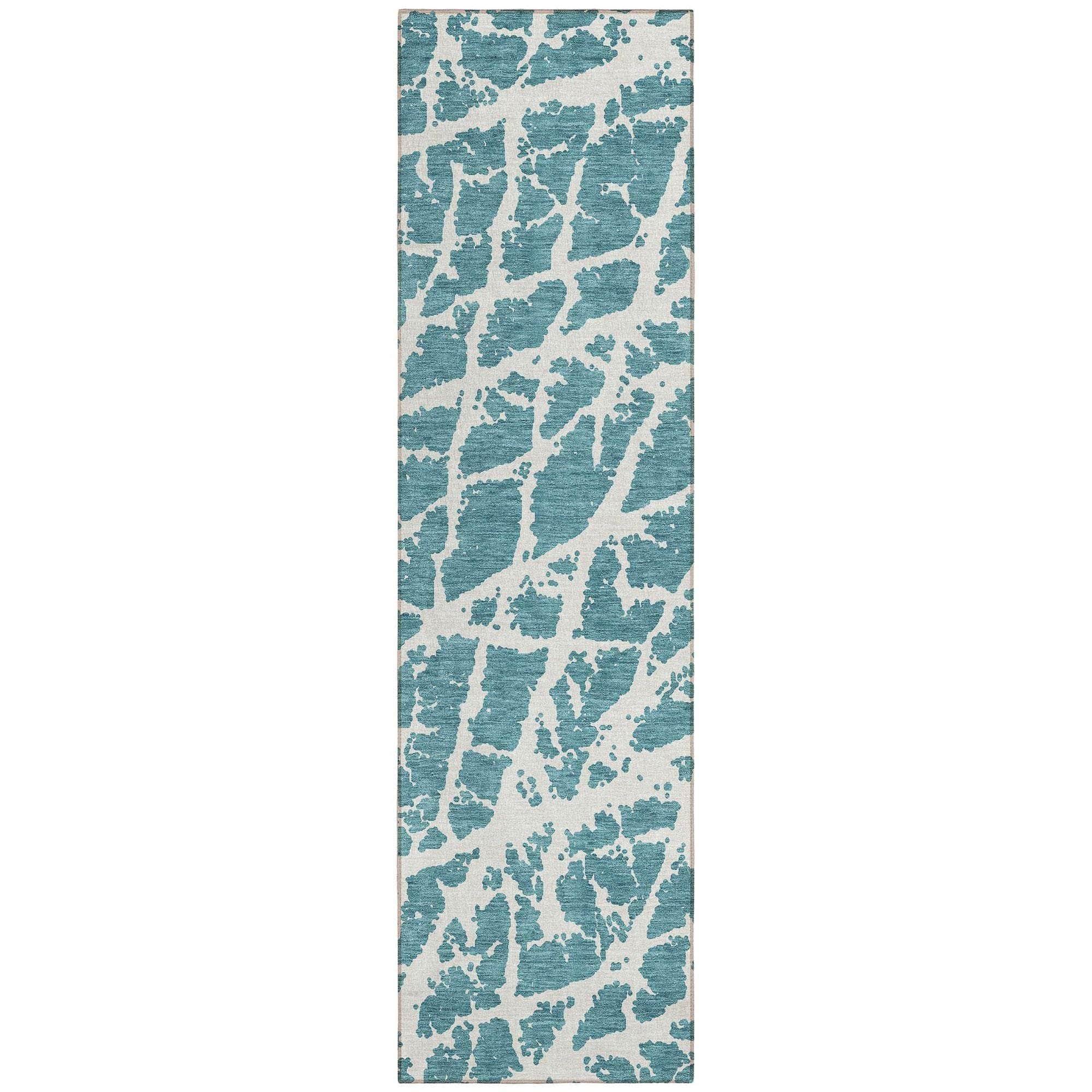 Machine Made ACN501 Teal  Rugs #color_teal 