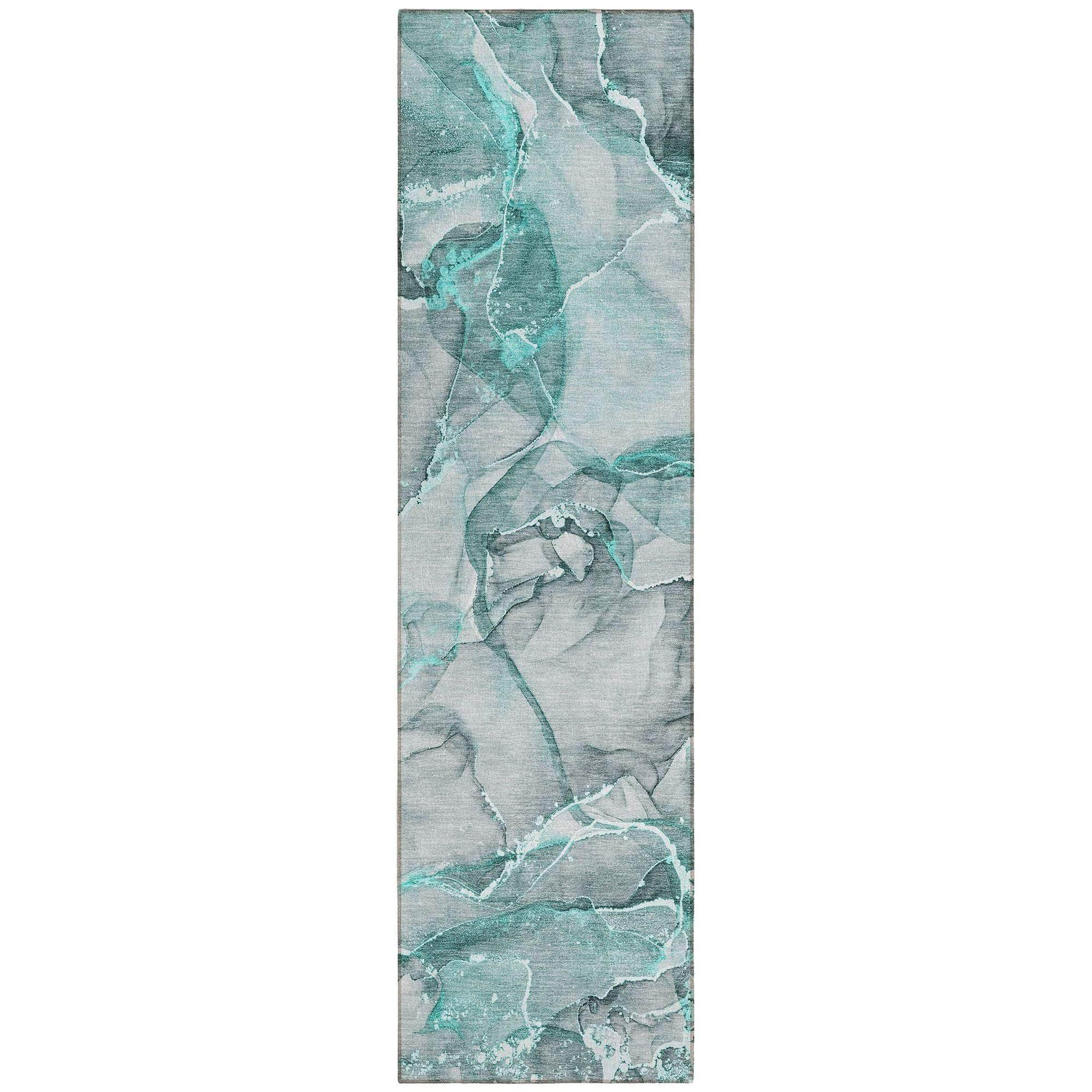 Machine Made ACN519 Teal  Rugs #color_teal 