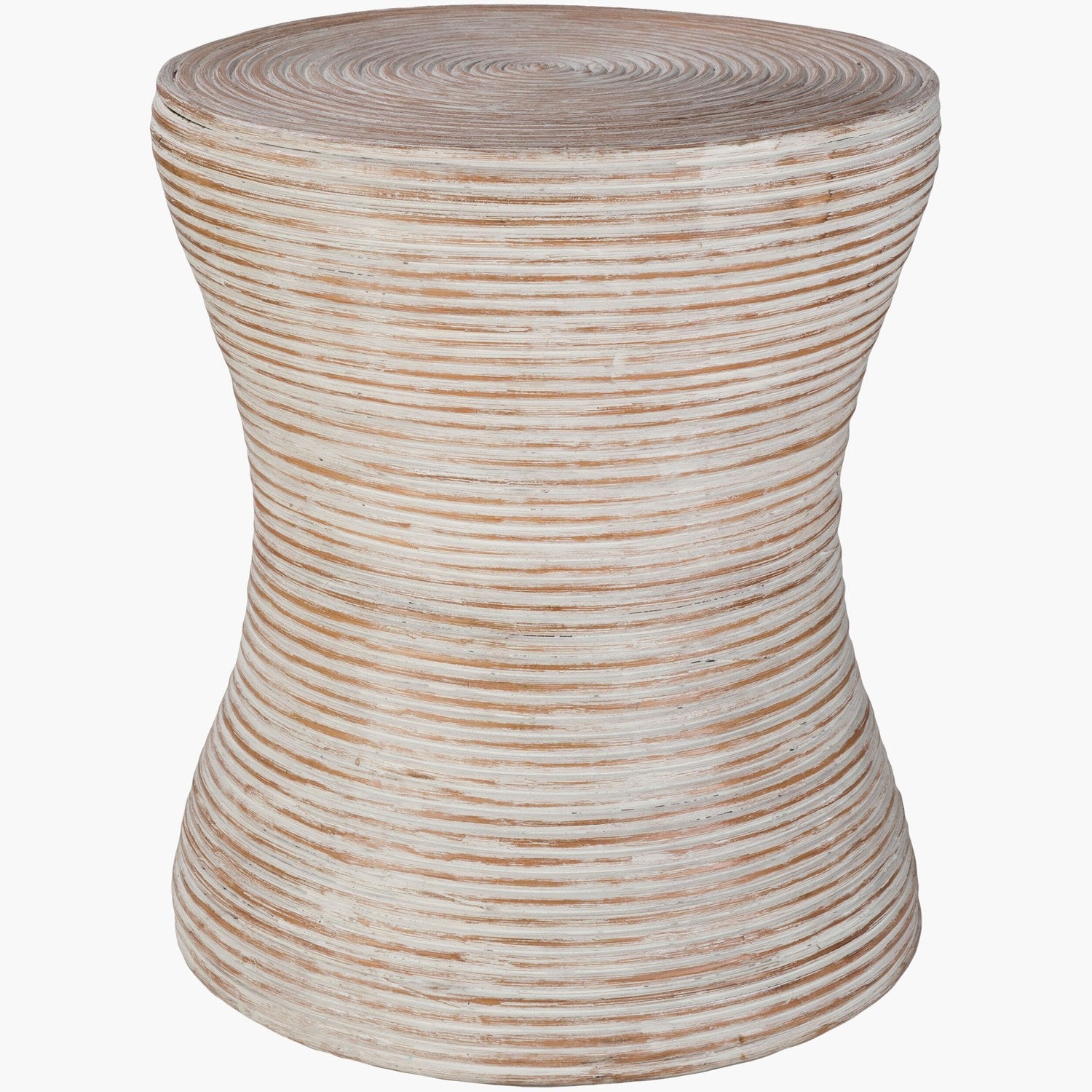 Balinese End Table in White 001