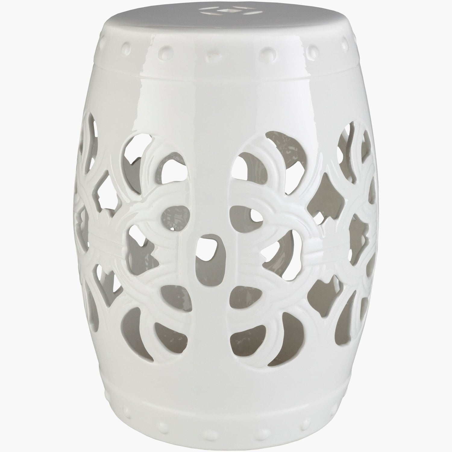 Brinnon Garden Stool in White