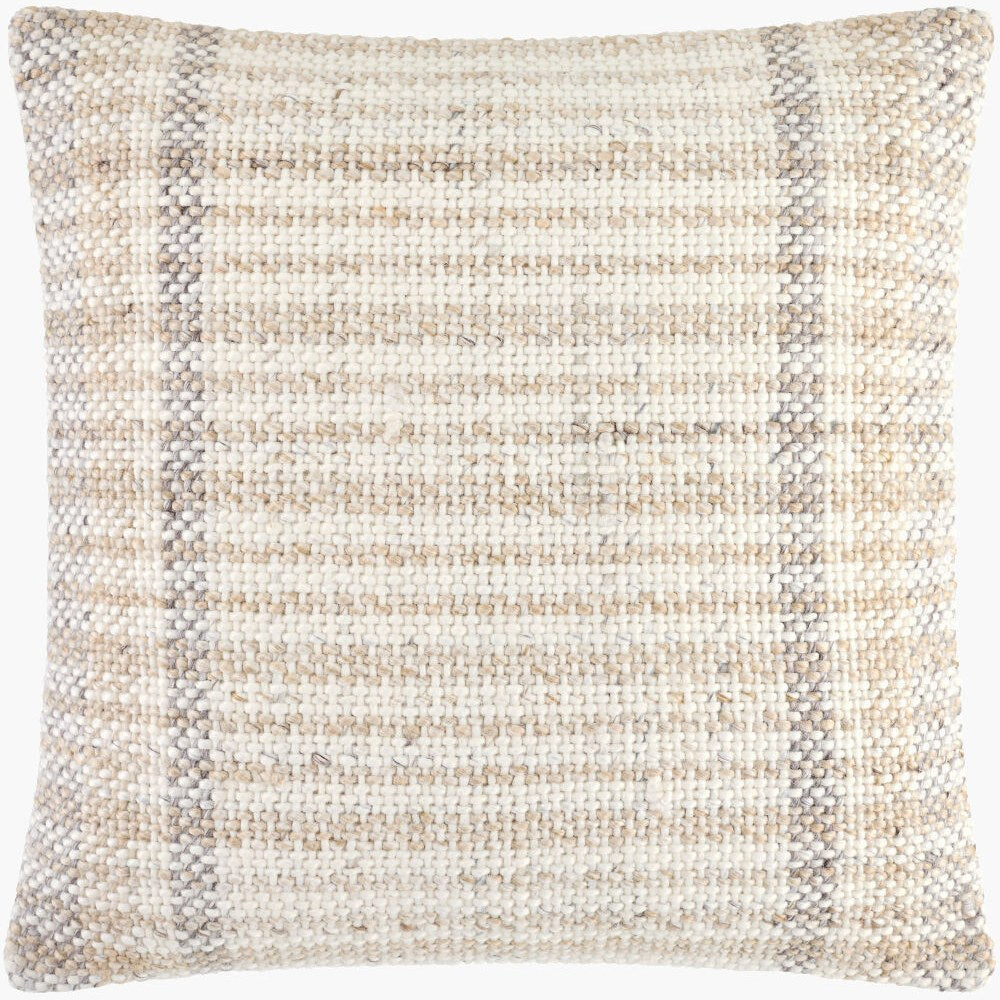 Amaya Woven Stripe Throw Pillow – Natural - Square #_shape=Square