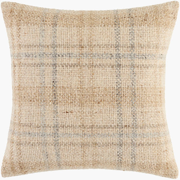 Ladera Woven Plaid Throw Pillow – Wheat - Square #_shape=Square