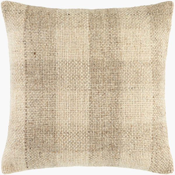 Ladera Woven Plaid Throw Pillow – Fawn - Square #_shape=Square