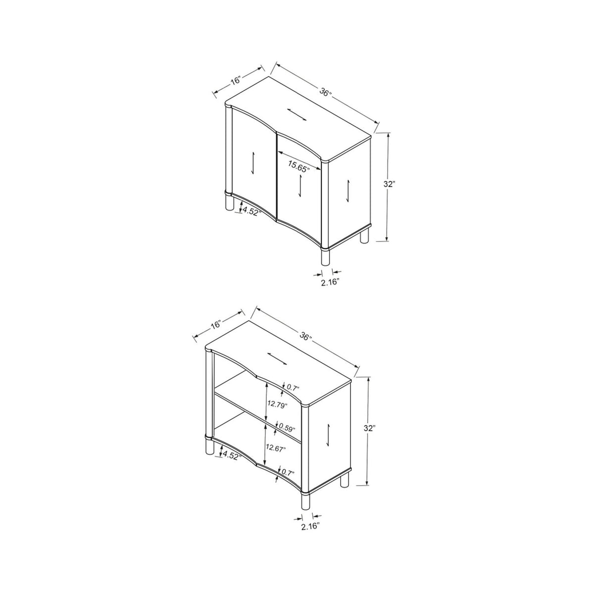 Sonador Cabinet - linedrawing