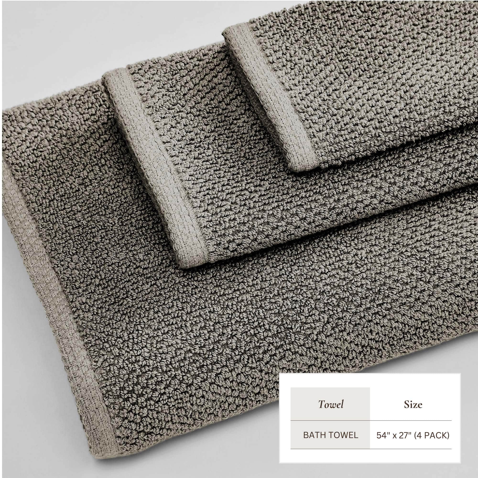 Cotton Textured Bath Towel Set - Acacia Collection