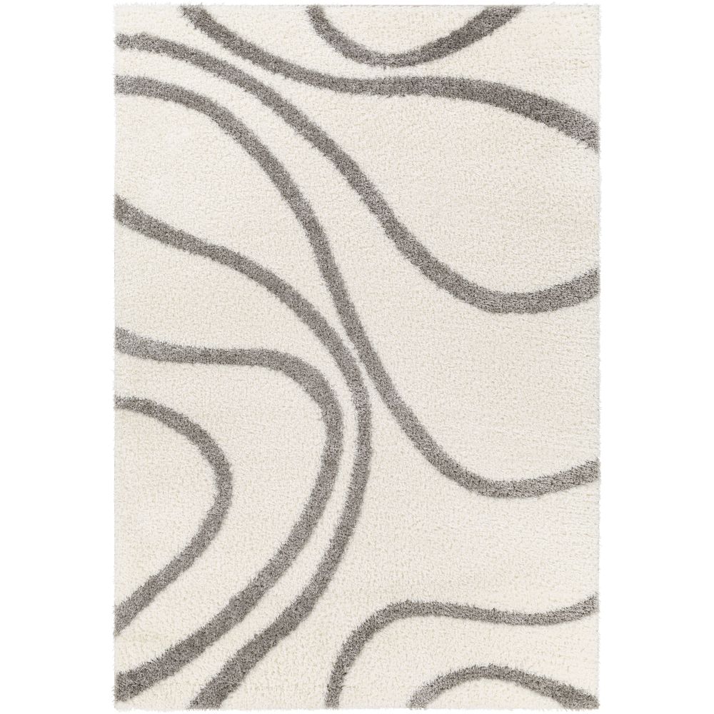 Cloudy Shag CDG-2300 Ivory / Gray Rugs #color_ivory / gray