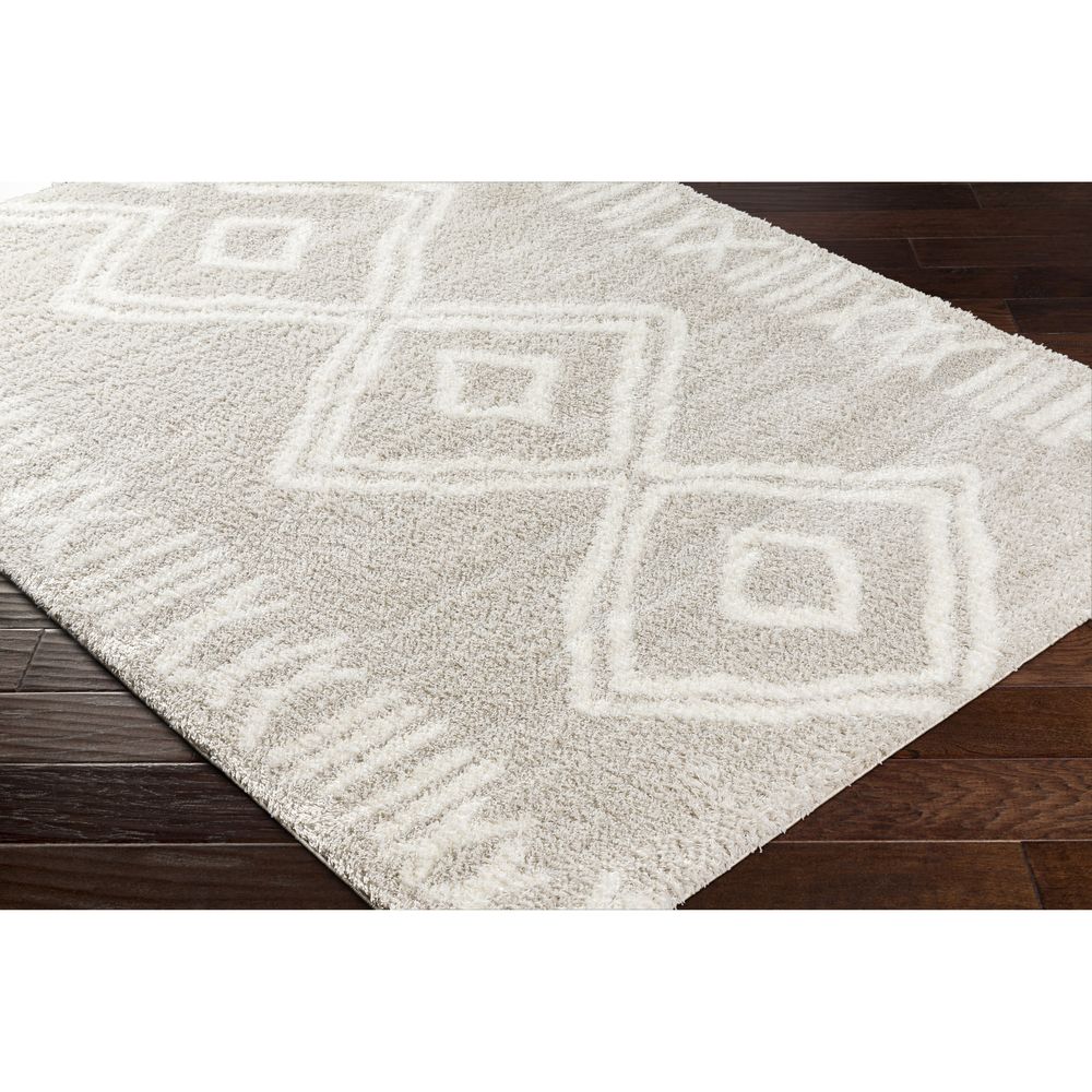 Cloudy Shag CDG-2311 Light Gray / Ivory Rugs #color_light gray / ivory