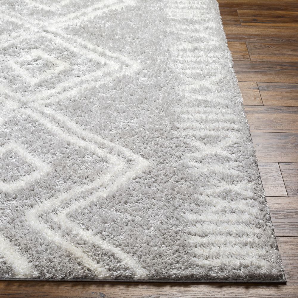 Cloudy Shag CDG-2312 Gray / Ivory Rugs #color_gray / ivory
