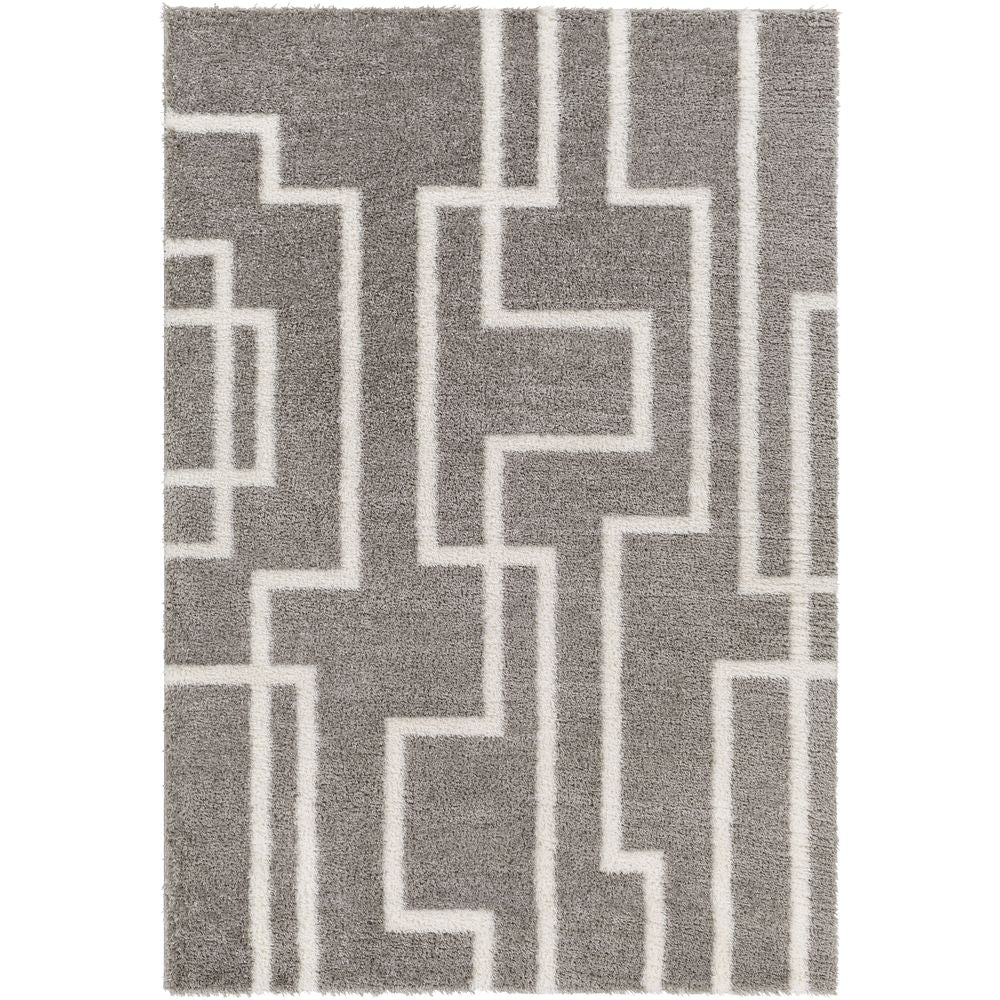 Cloudy Shag CDG-2315 Gray / Ivory Rugs #color_gray / ivory