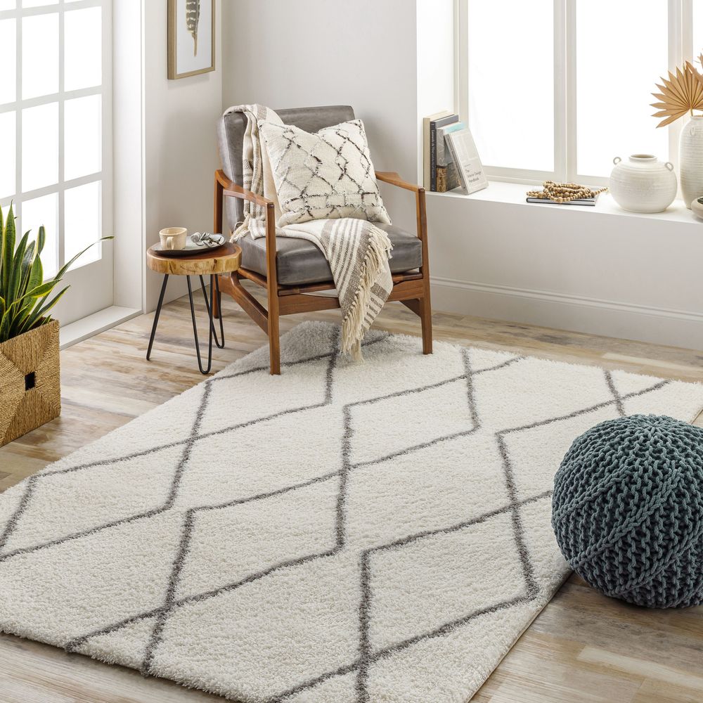 Cloudy Shag CDG-2317 Ivory / Gray Rugs #color_ivory / gray
