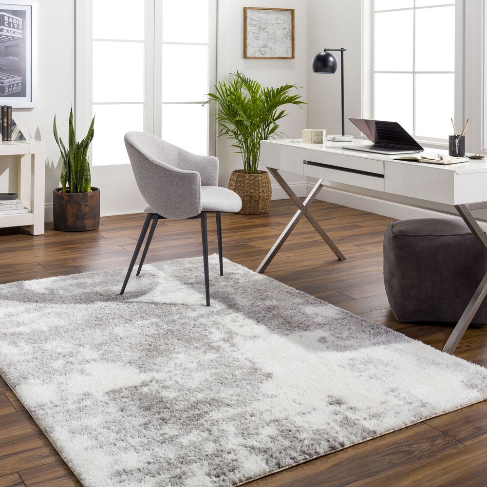 Cloudy Shag CDG-2318 Ivory / Gray Rugs #color_ivory / gray