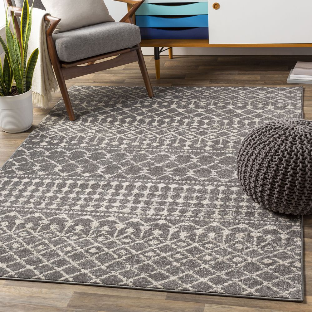 Chester CHE-2321 Charcoal/ Medium Gray Rugs #color_charcoal/ medium gray
