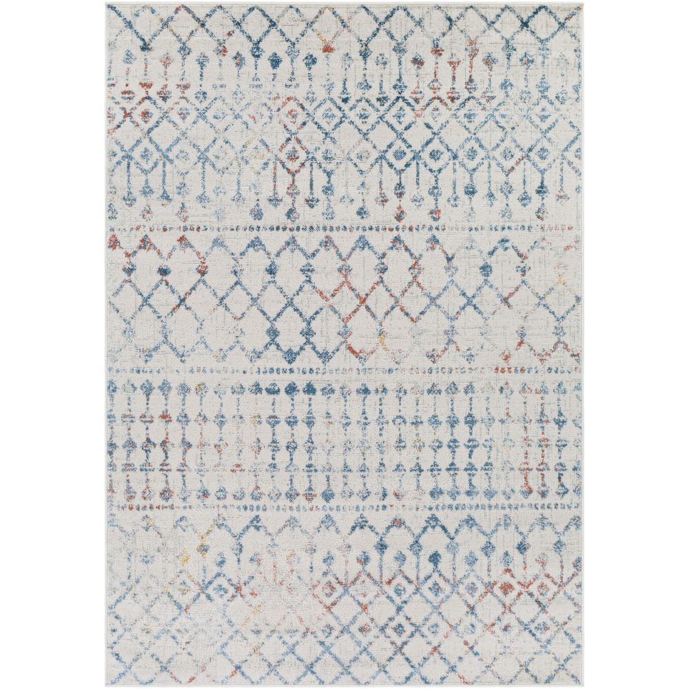 Chester CHE-2373 Blue / Coral Rugs #color_blue / coral
