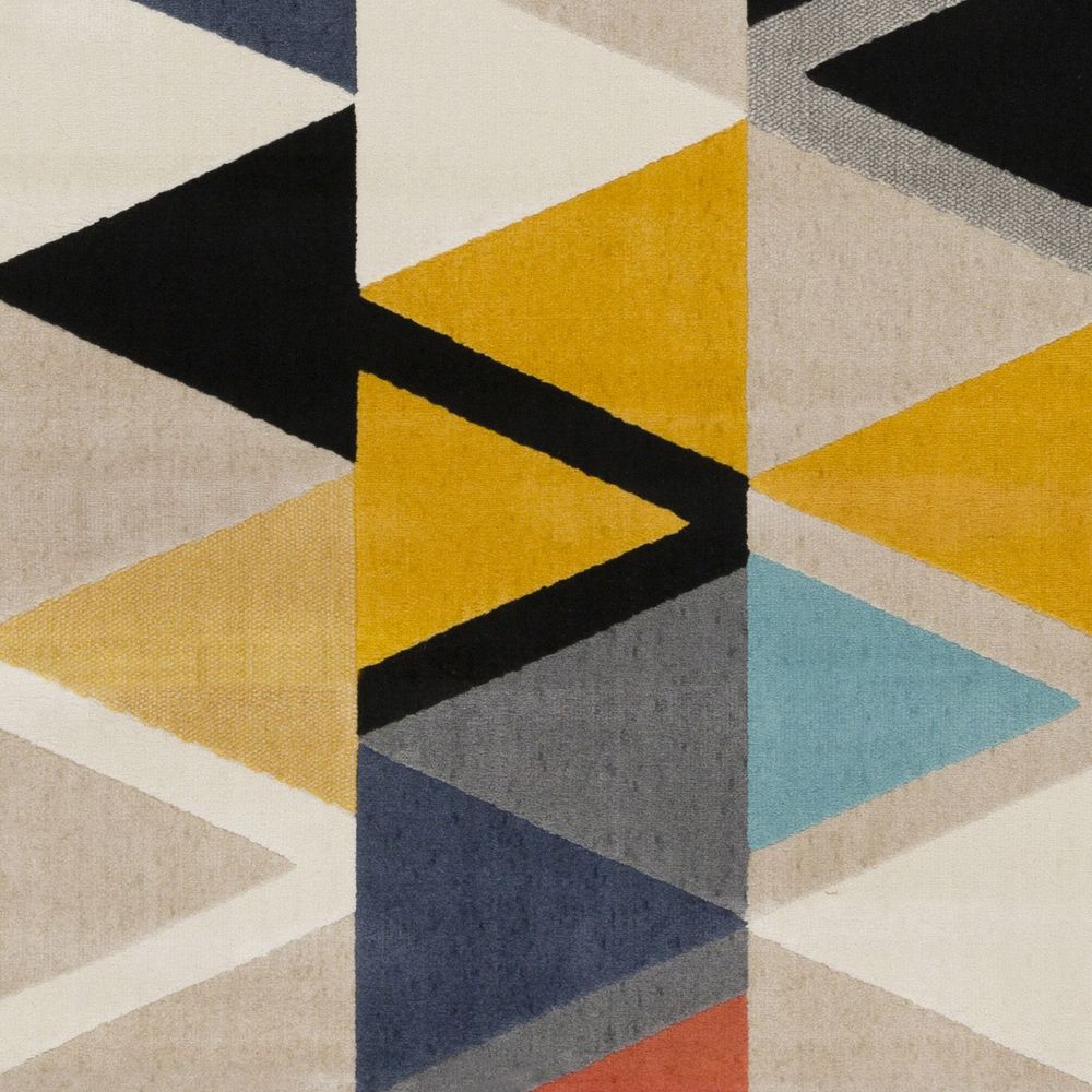 City CIT-2350 Mustard / Charcoal Rugs #color_mustard / charcoal