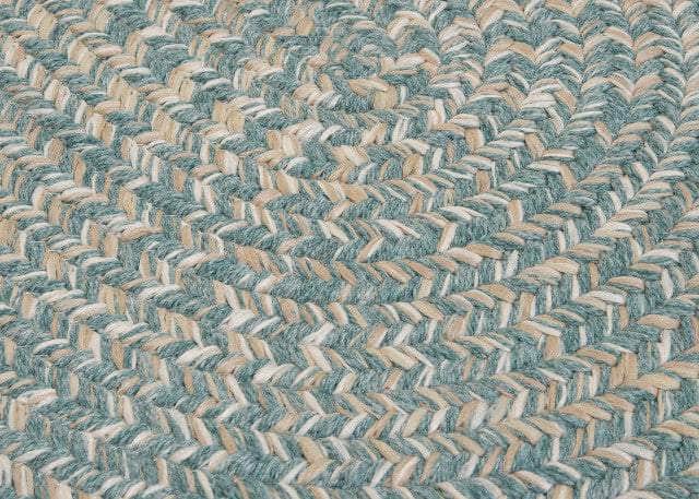 Freeport Rustic Farmhouse Braided Wool Rug - Teal