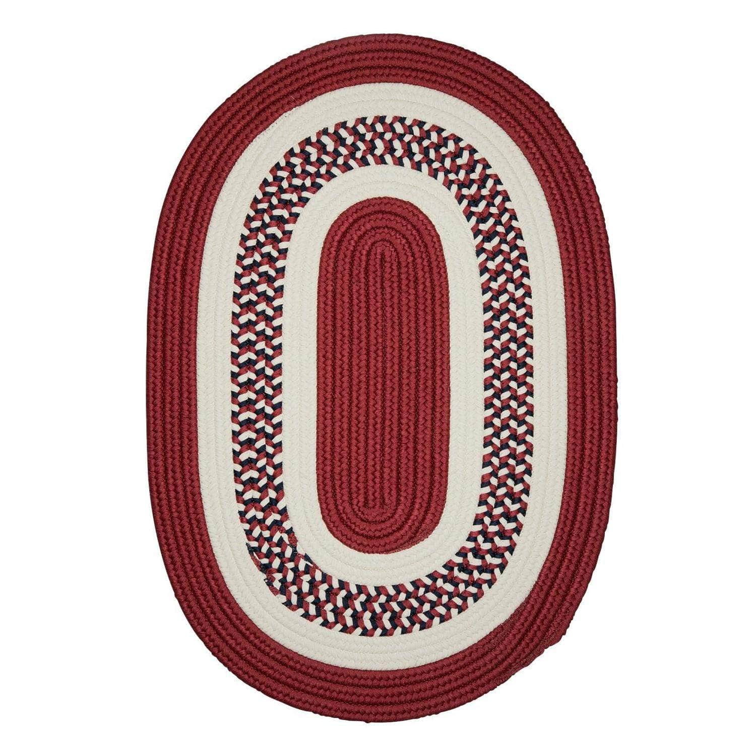 Braided FB70 Patriot Red Area Rug #color_patriot red