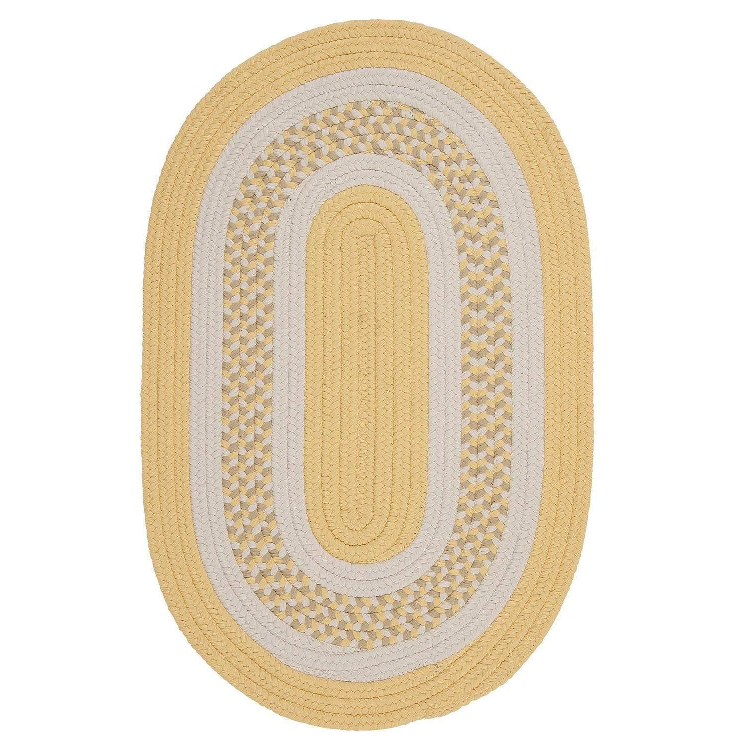 Braided FB31 Yellow Area Rug #color_yellow