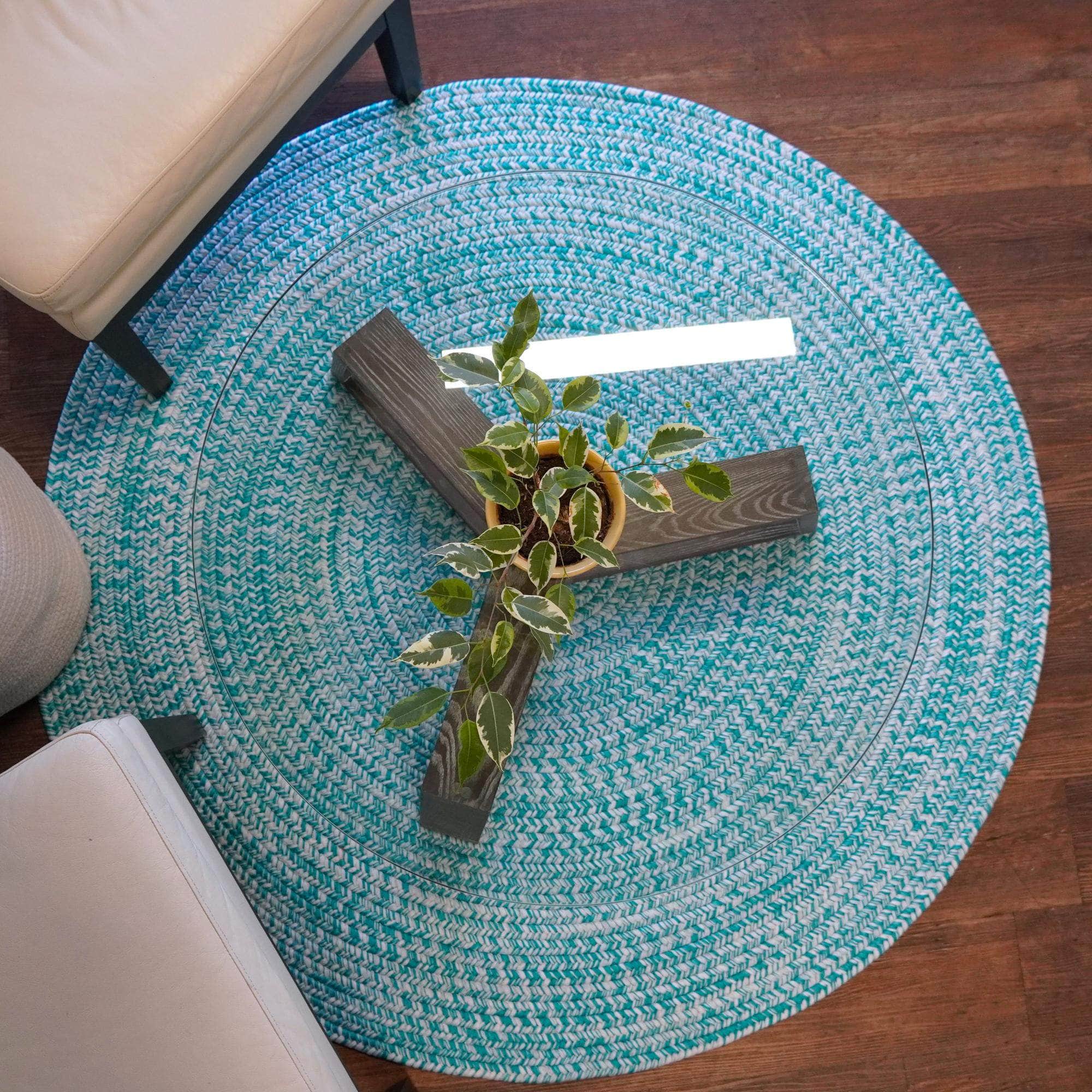 Braided A353 Turquoise Rugs #color_turquoise