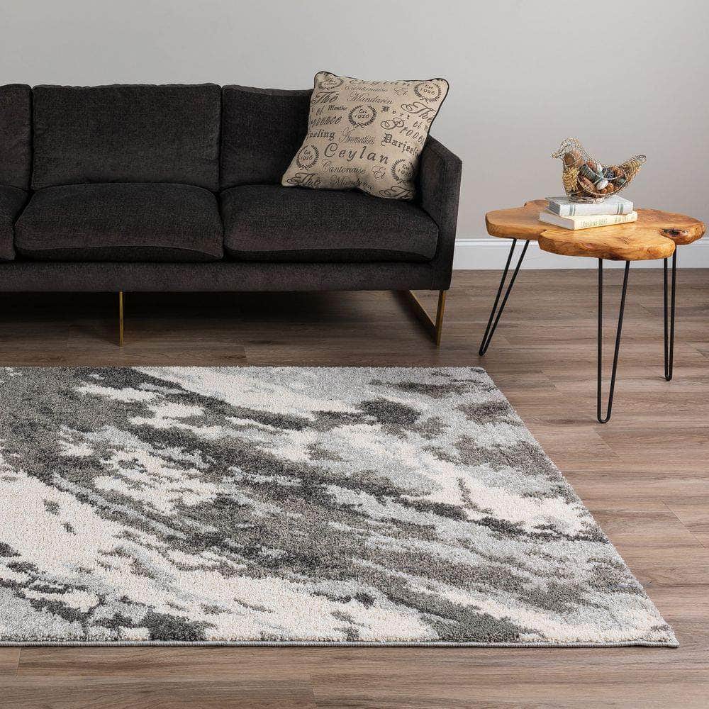 Rocco RC3 Silver Grey Area Rug 