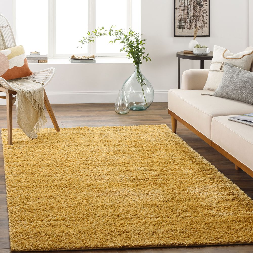 Deluxe Shag DXS-2323 Gold Rugs #color_gold