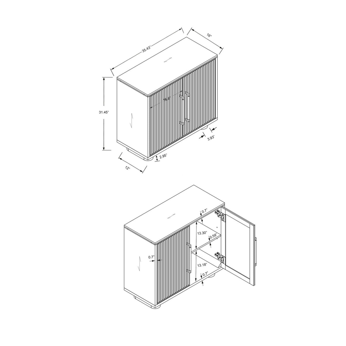 Charlye Cabinet - linedrawing