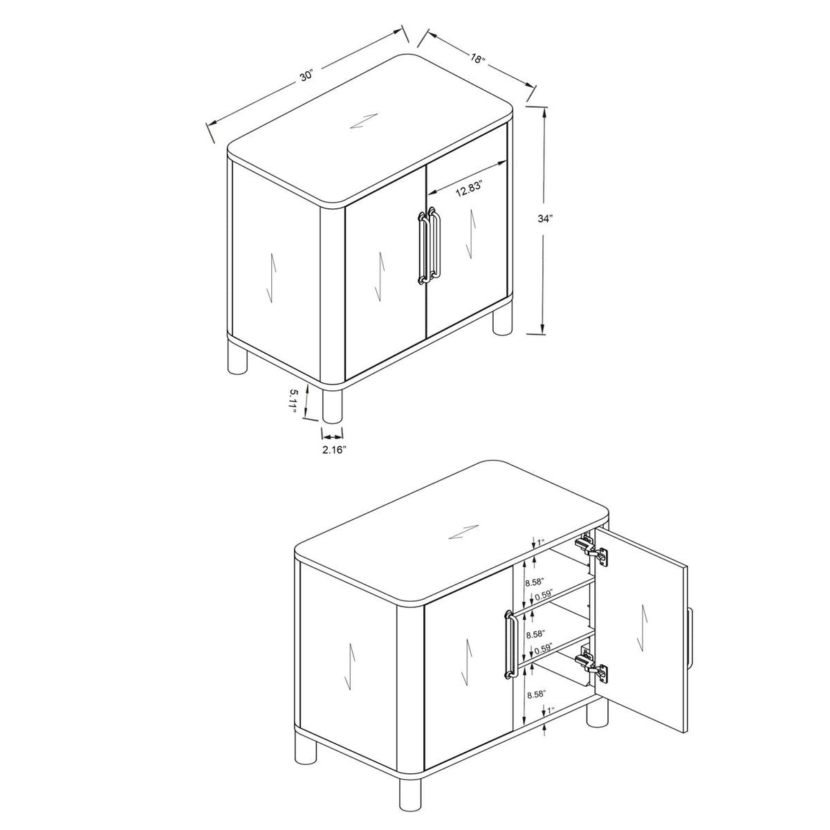 Marshall Cabinet - linedrawing