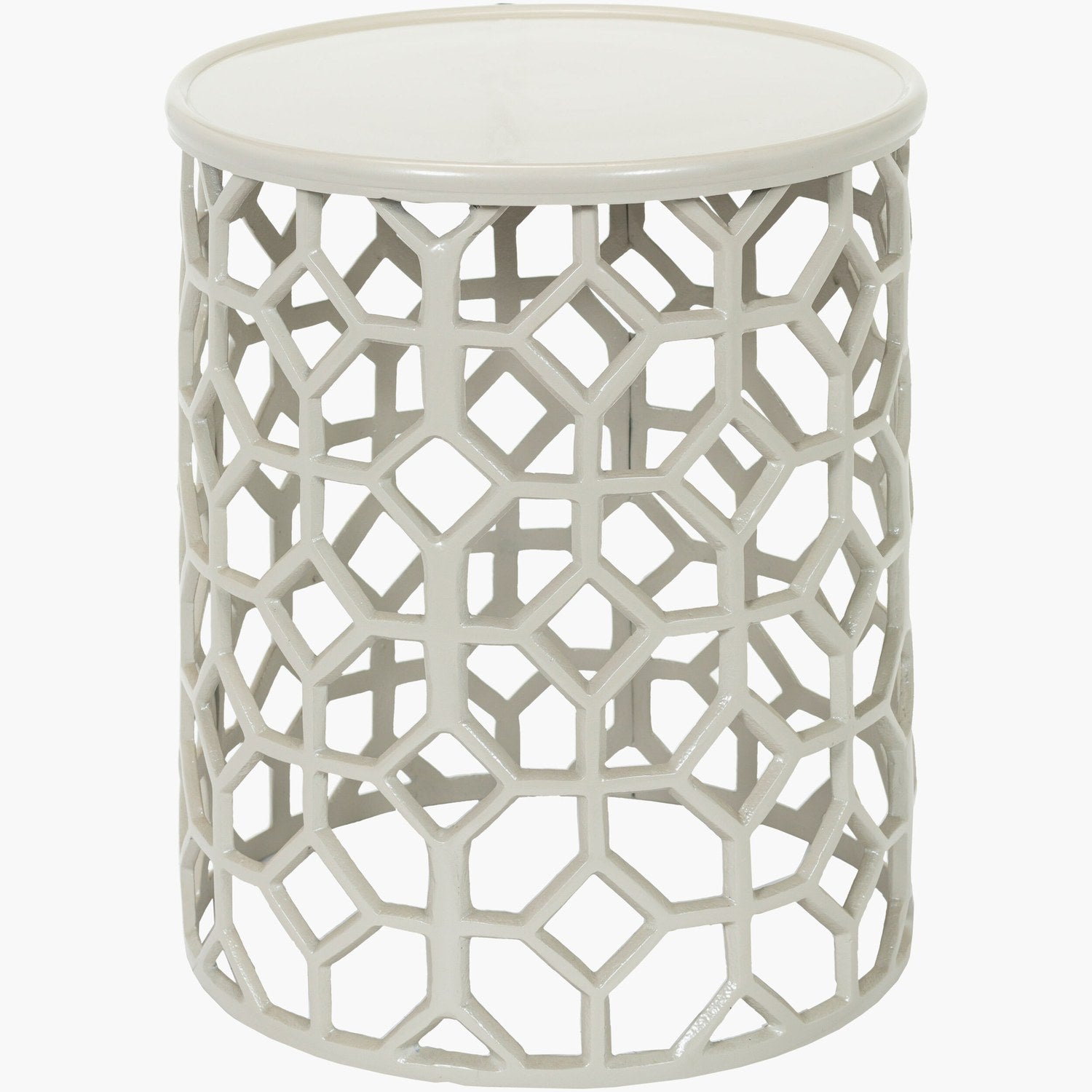 Hale End Table in Cream