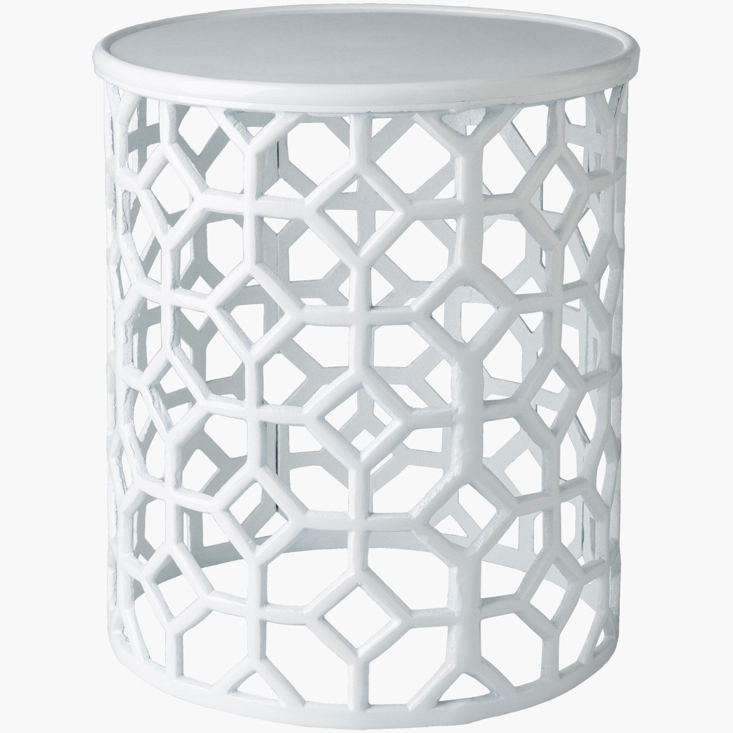 Hale End Table in White