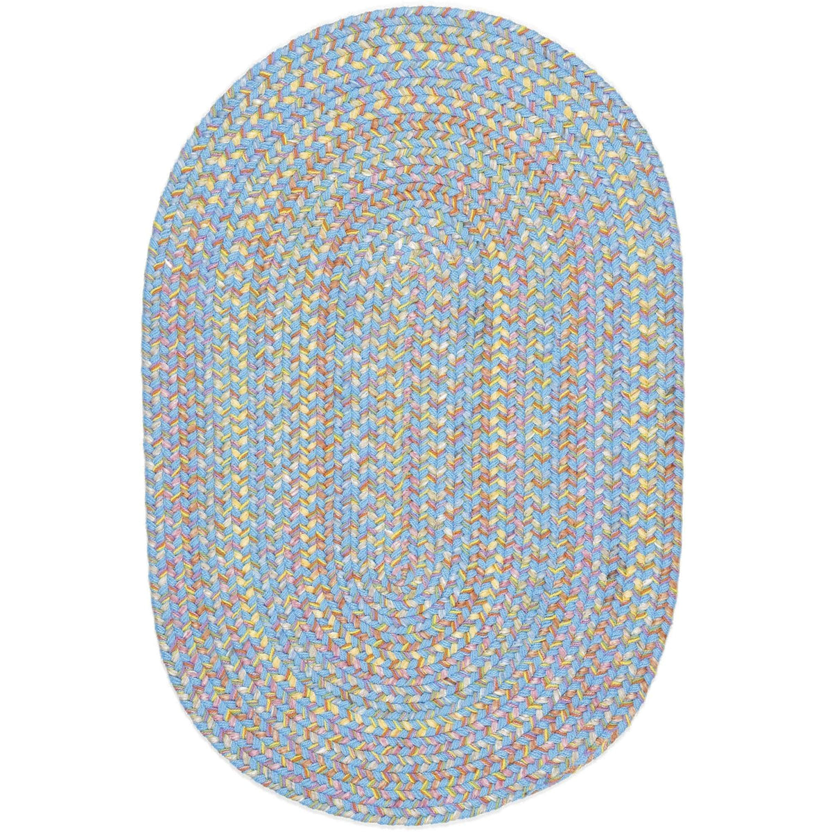Hipster Kids and Playroom Braided Rug -Pink Multi